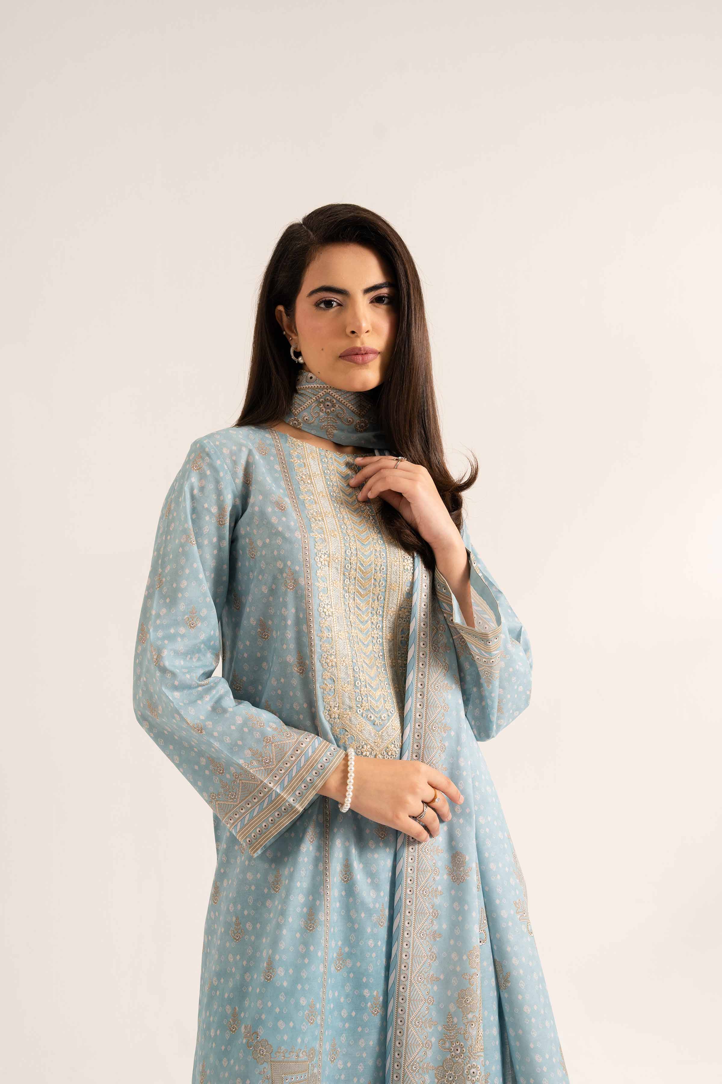 3 Piece - Digital Printed Embroidered Suit - 42501933 for Women - Unstitched Collection | Nishat | Shop Online