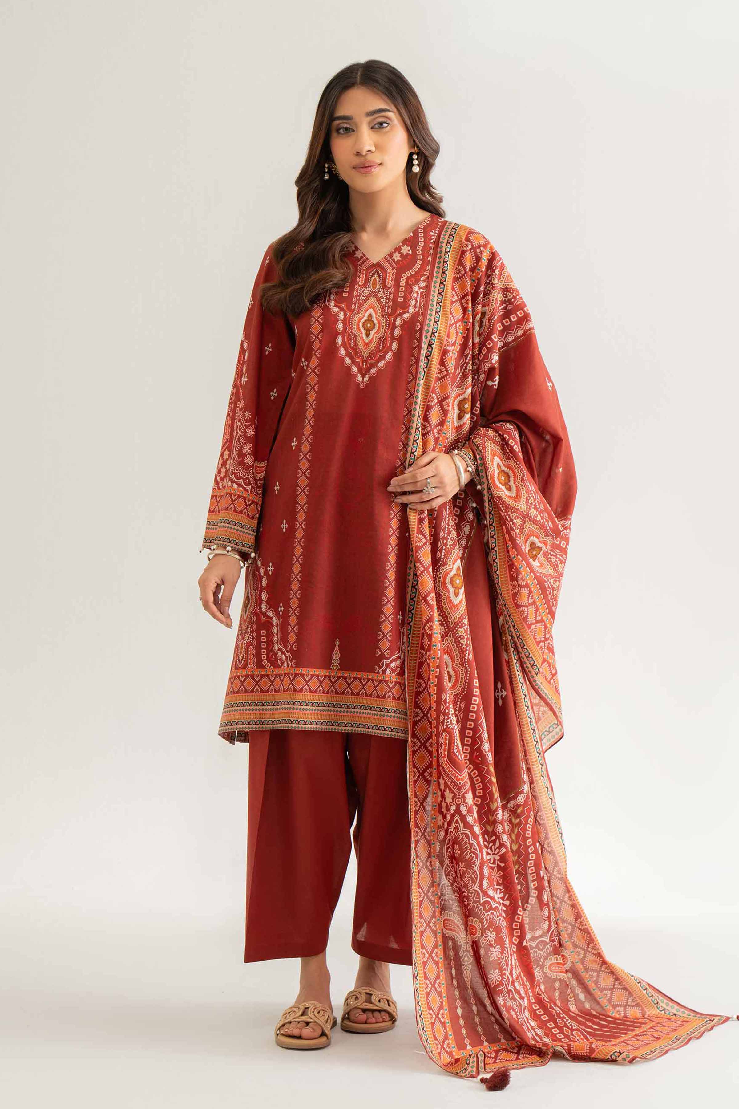 3 Piece - Digital Printed Suit - 42501936 for Women - Unstitched Collection | Nishat | Shop Online