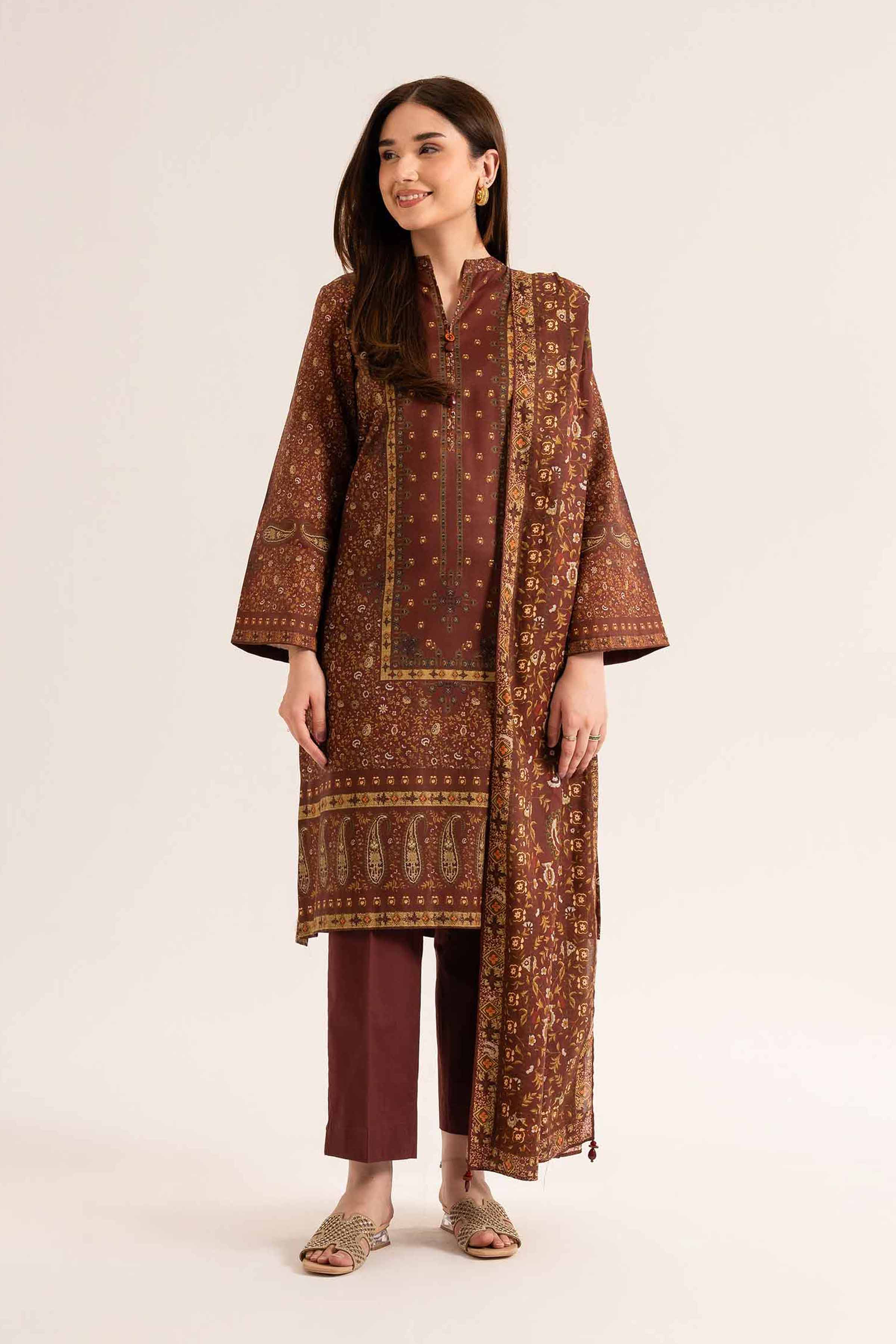 3 Piece - Digital Printed Suit - 42501943 for Women - Unstitched Collection | Nishat | Shop Online