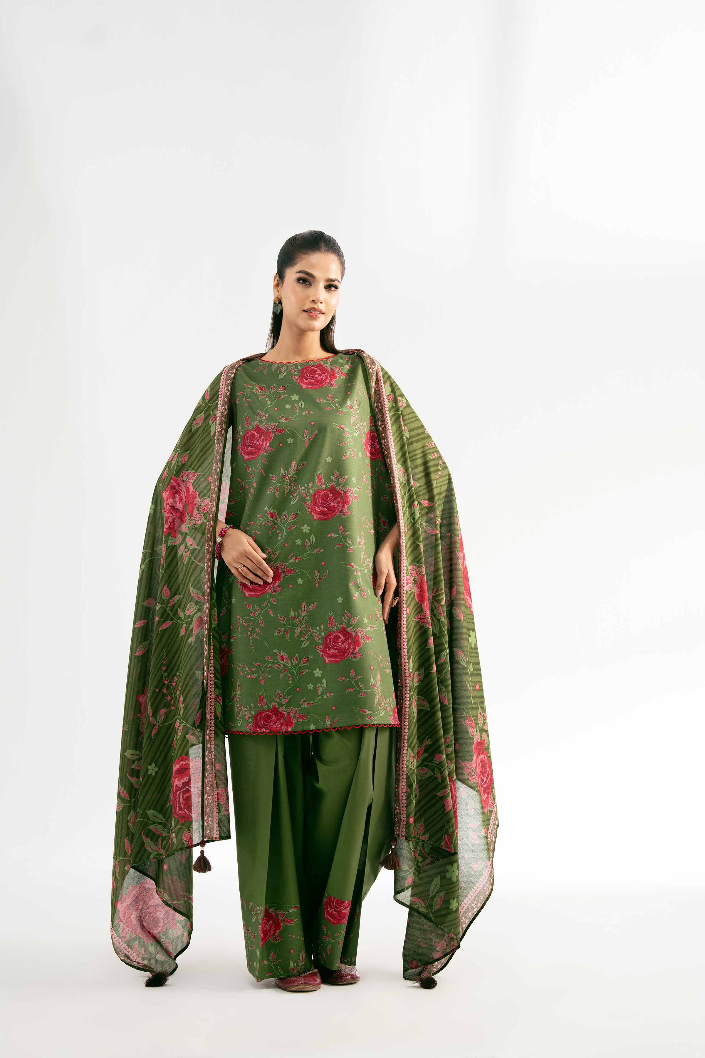3 Piece -  Printed Suit - 42501945 for Women - Unstitched Collection | Nishat | Shop Online