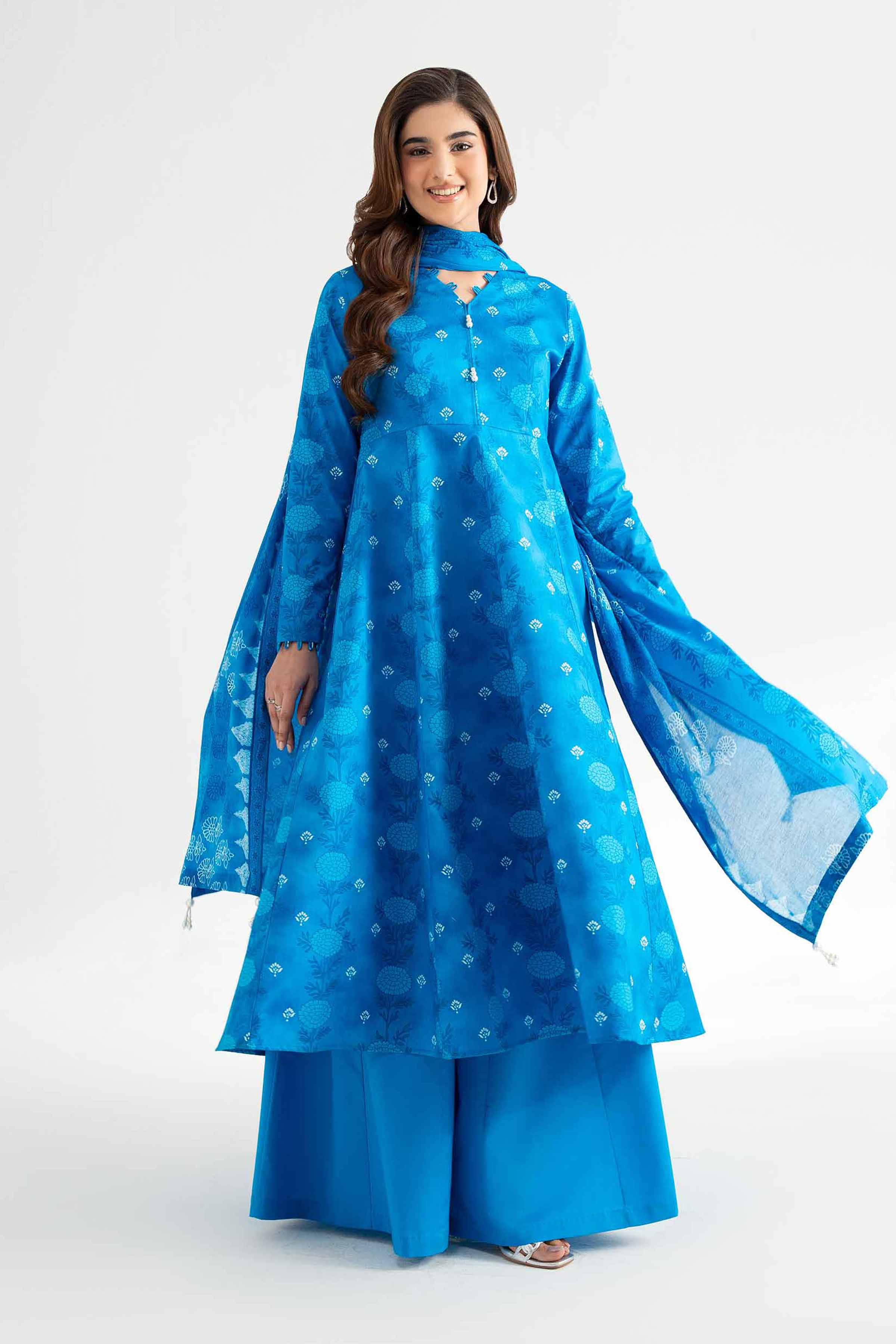 3 Piece -  Printed Suit - 42501950 for Women - Unstitched Collection | Nishat | Shop Online
