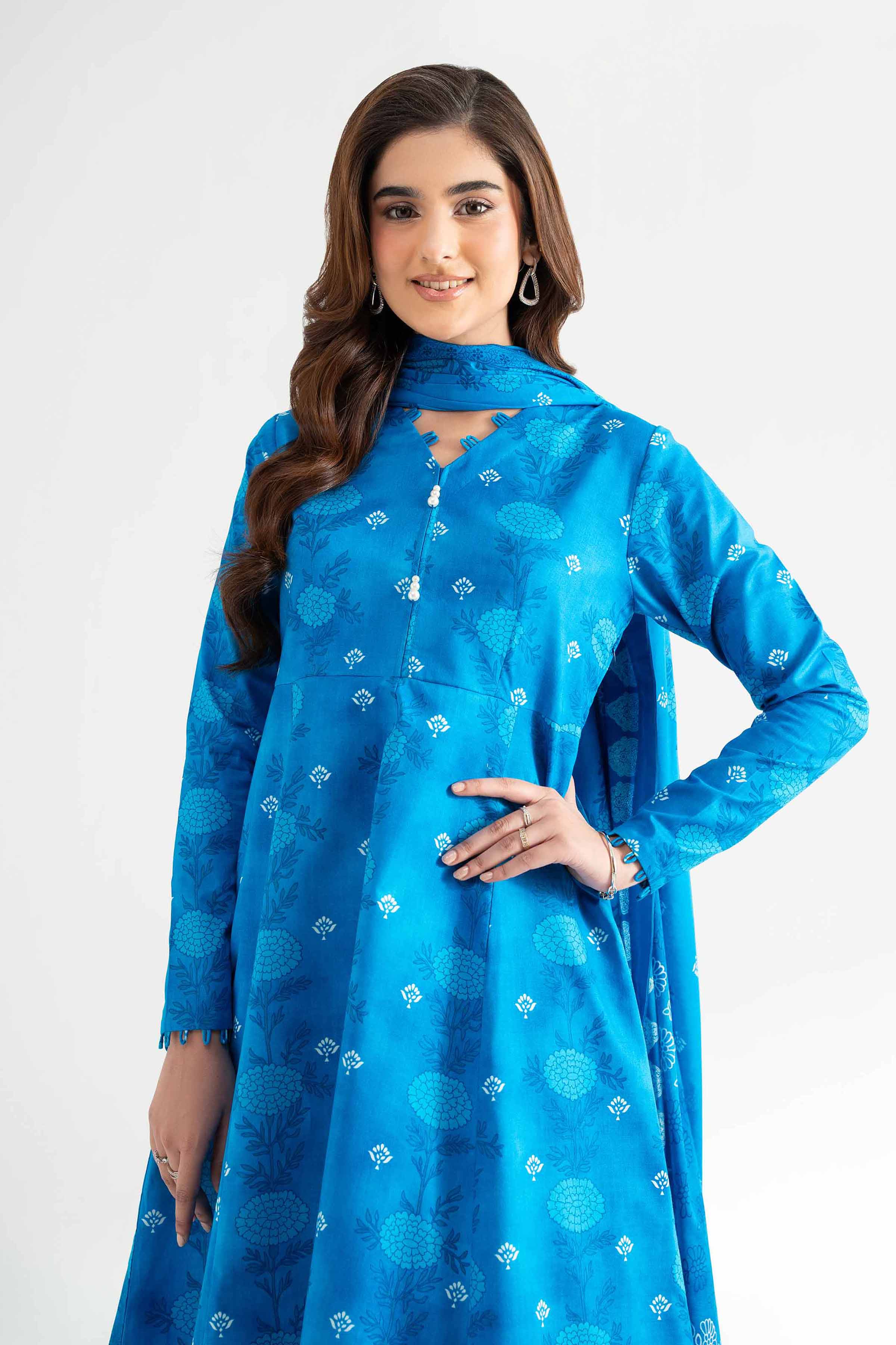 3 Piece -  Printed Suit - 42501950 for Women - Unstitched Collection | Nishat | Shop Online