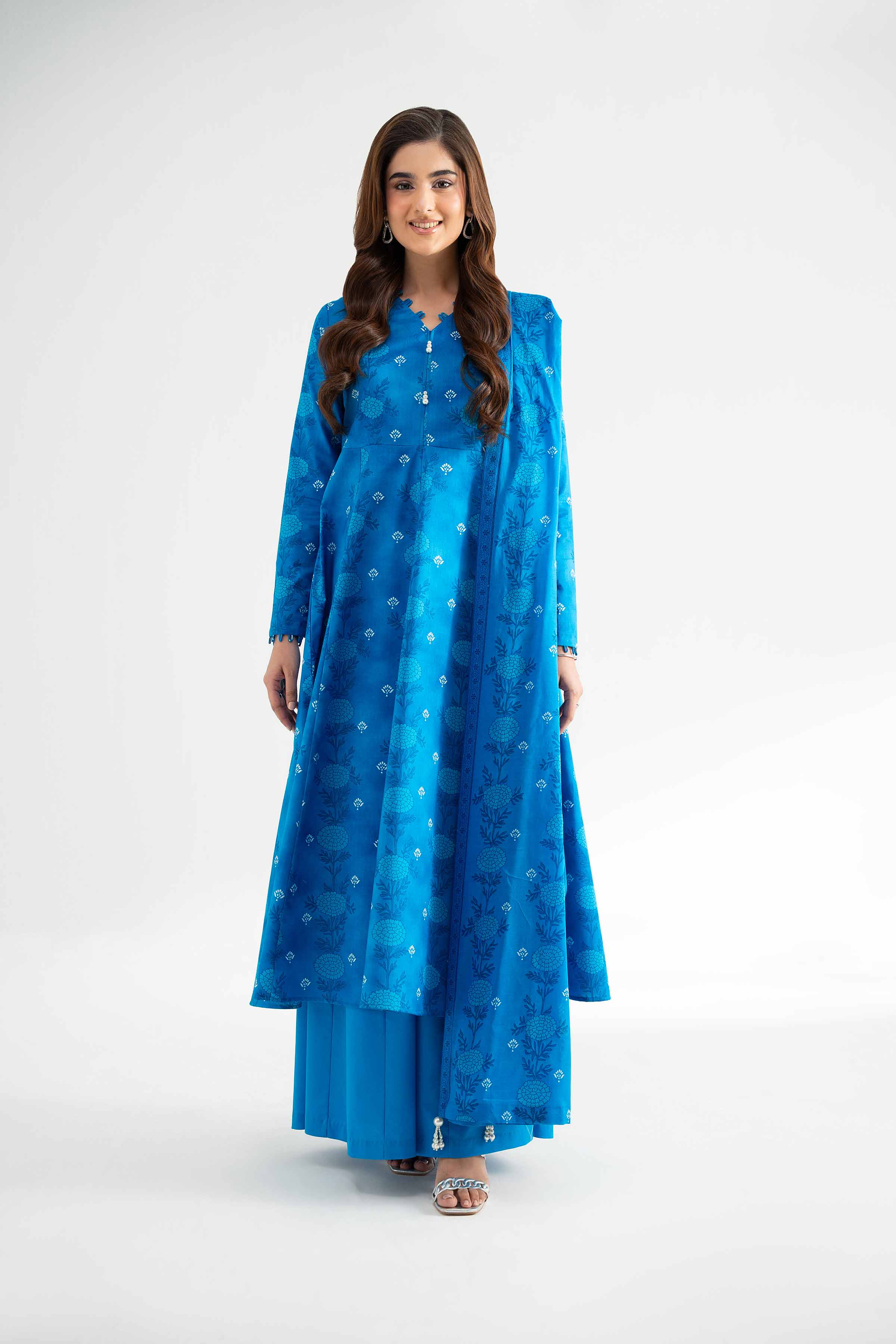 3 Piece -  Printed Suit - 42501950 for Women - Unstitched Collection | Nishat | Shop Online