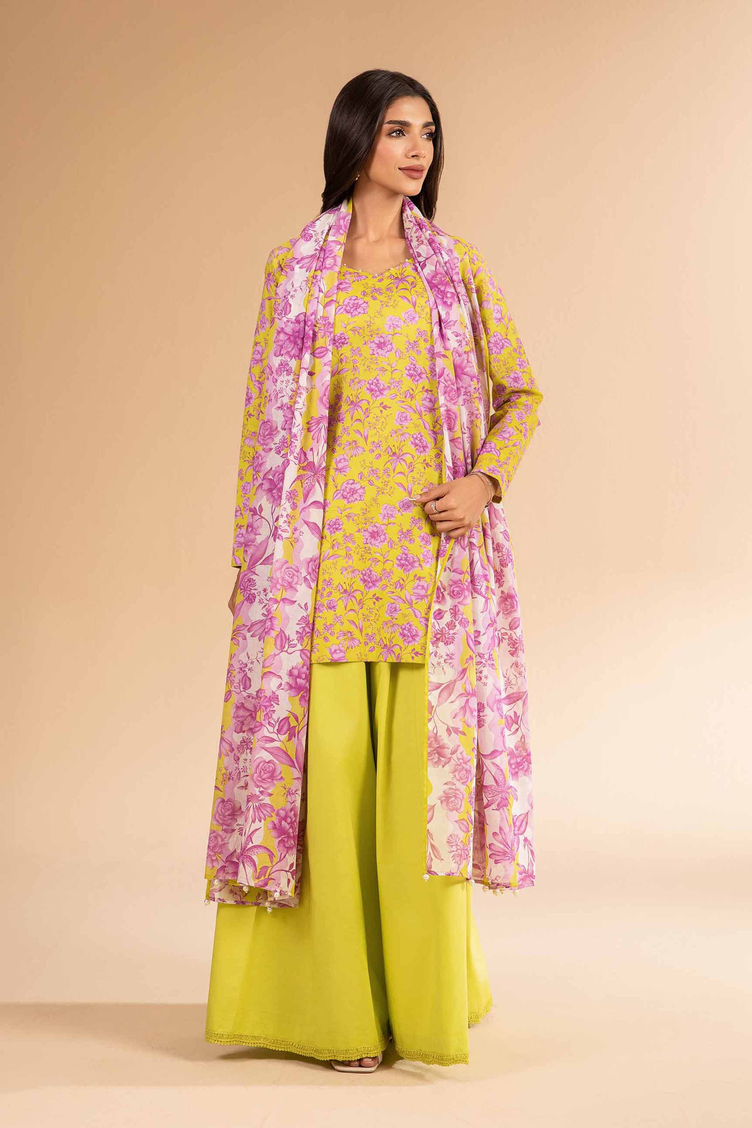 3 Piece -  Printed Suit - 42501954 for Women - Unstitched Collection | Nishat | Shop Online