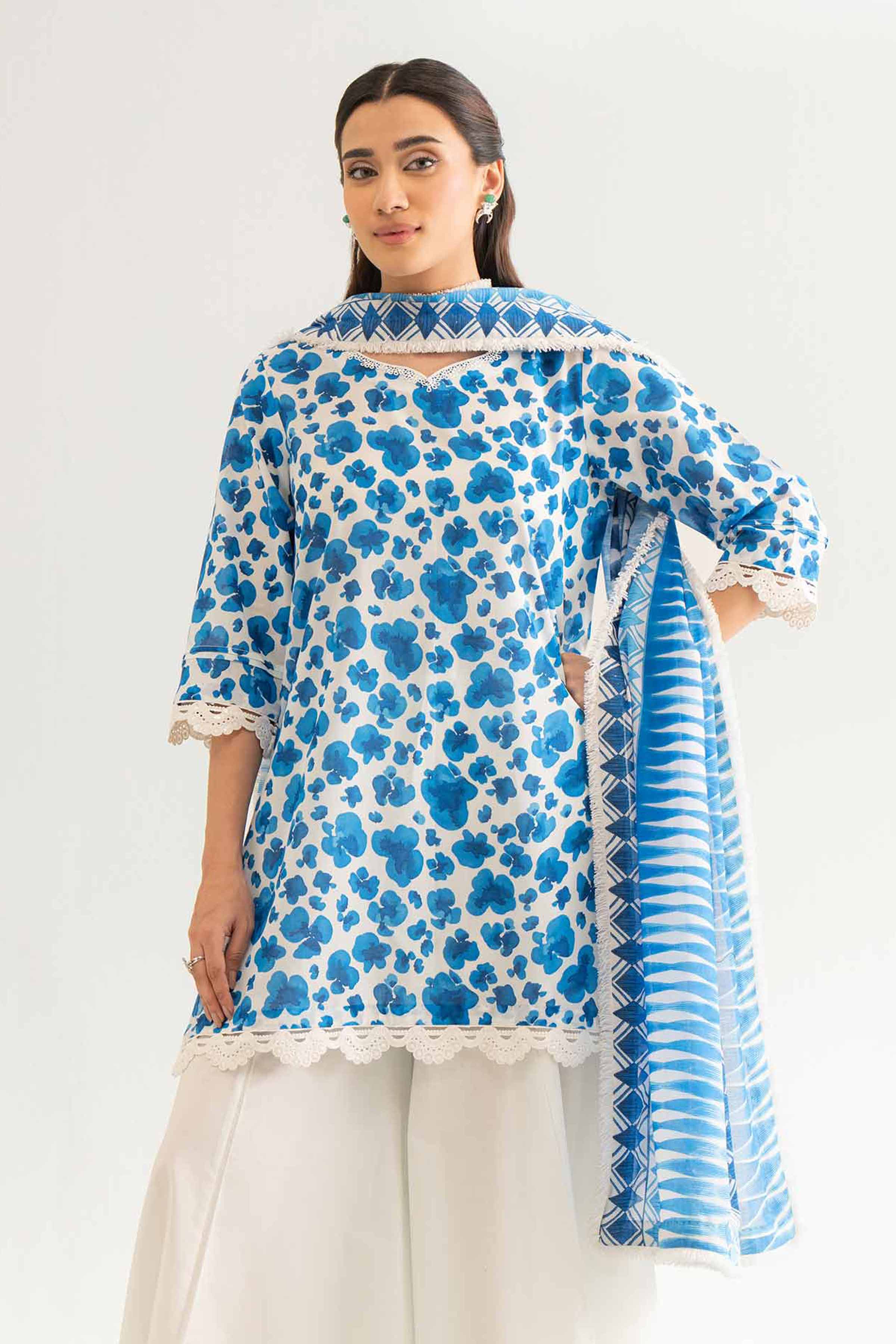 3 Piece - Printed Suit - 42501955 for Women - Unstitched Collection | Nishat | Shop Online