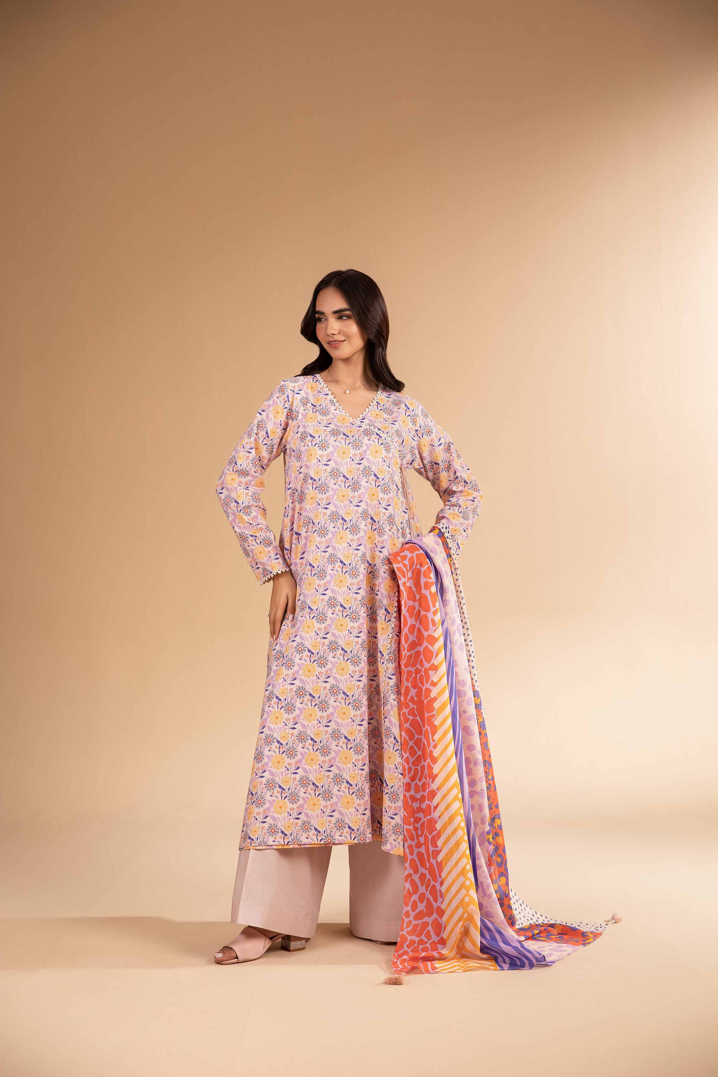 3 Piece -  Printed Suit - 42501960 for Women - Unstitched Collection | Nishat | Shop Online