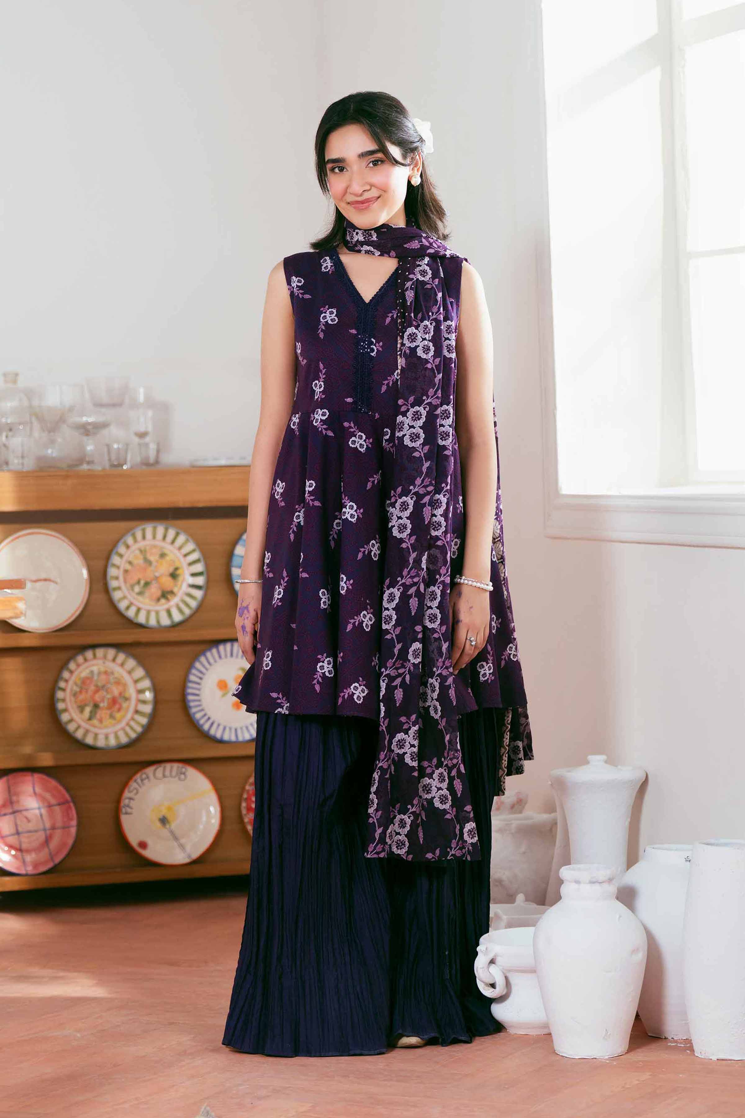 3 Piece - Printed Suit - 42501973 for Women - Unstitched Collection | Nishat | Shop Online