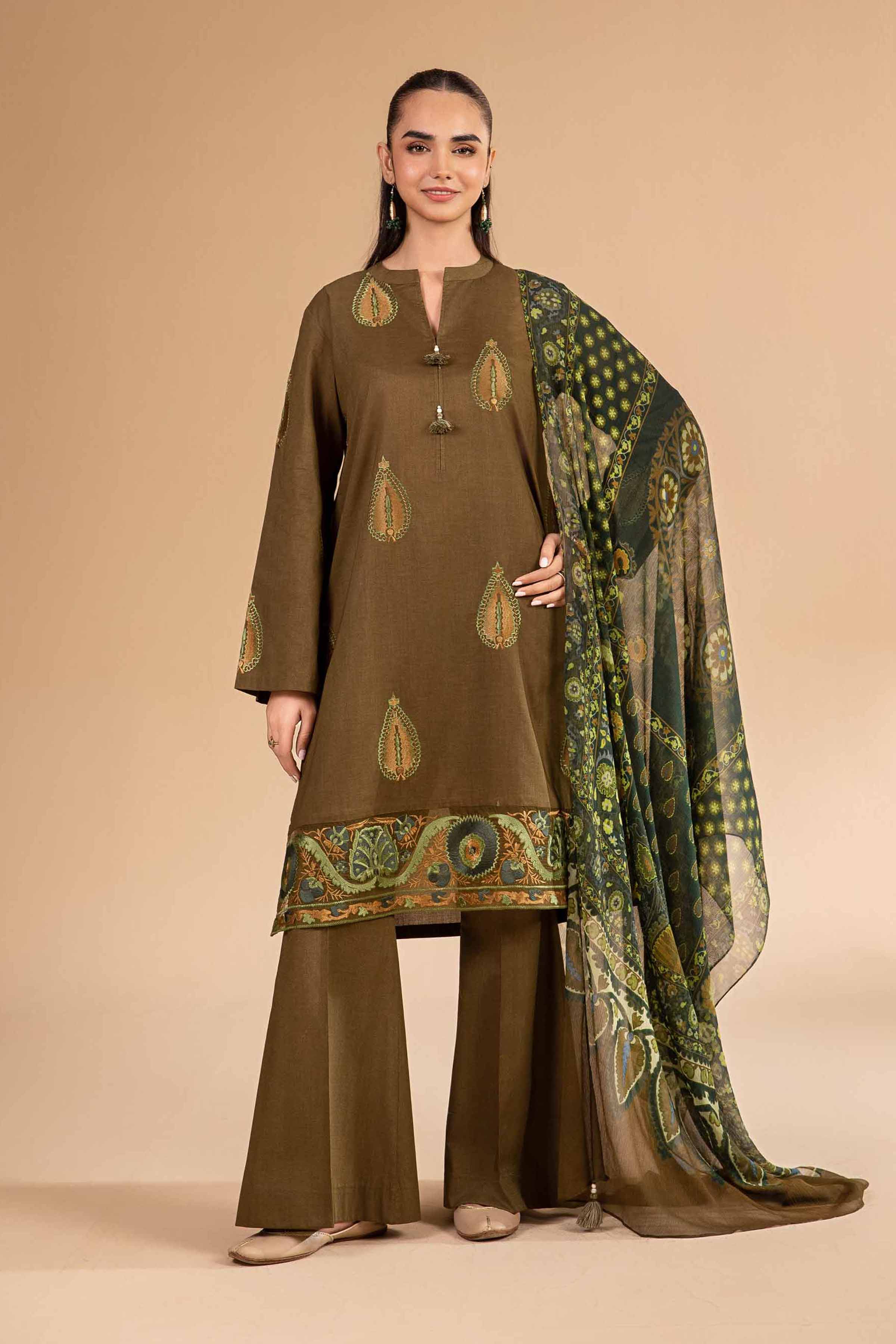 3 Piece - Digital Printed Embroidered Suit - 42501985 for Women - Unstitched Collection | Nishat | Shop Online