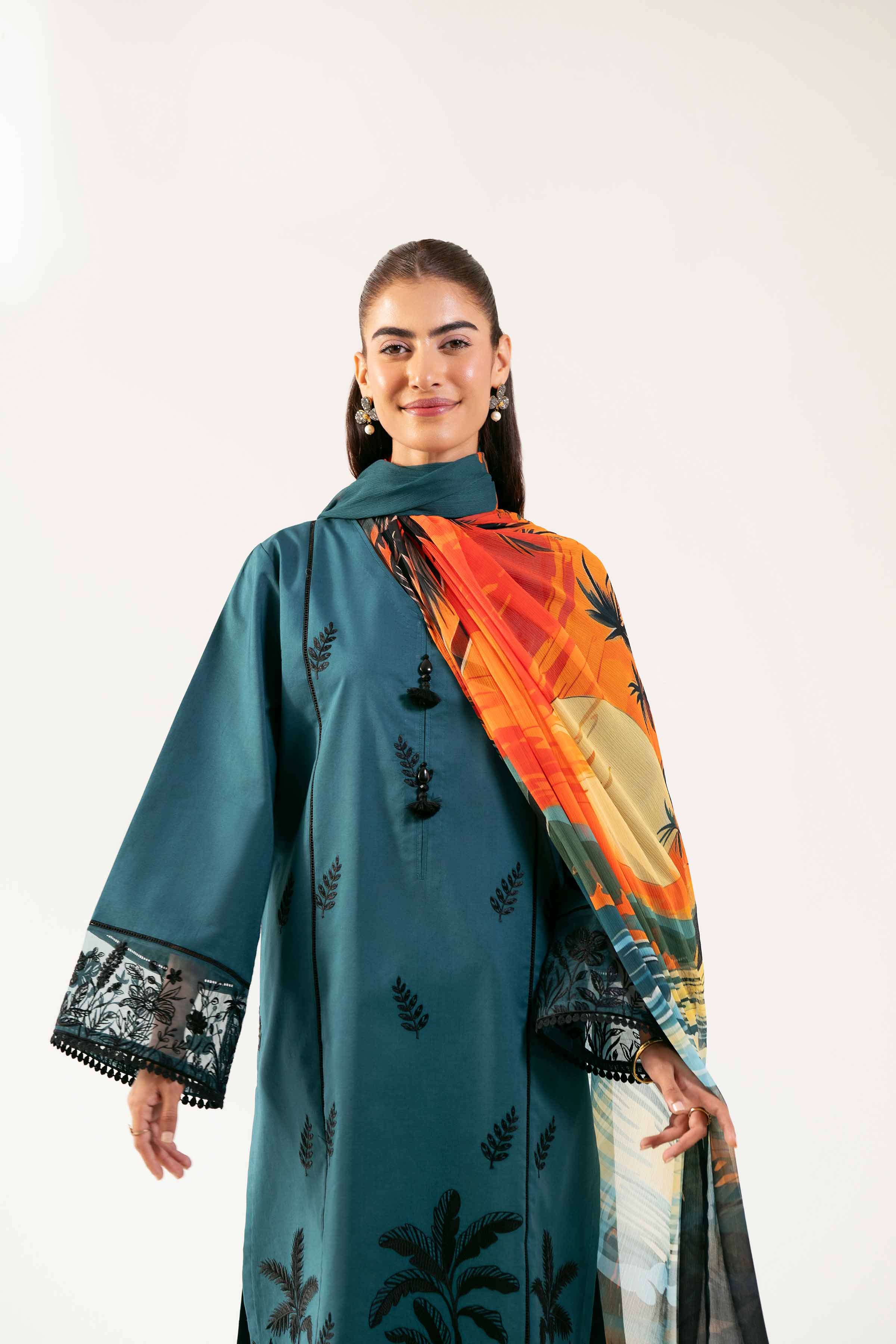 3 Piece - Digital Printed Embroidered Suit - 42501987 for Women - Unstitched Collection | Nishat | Shop Online