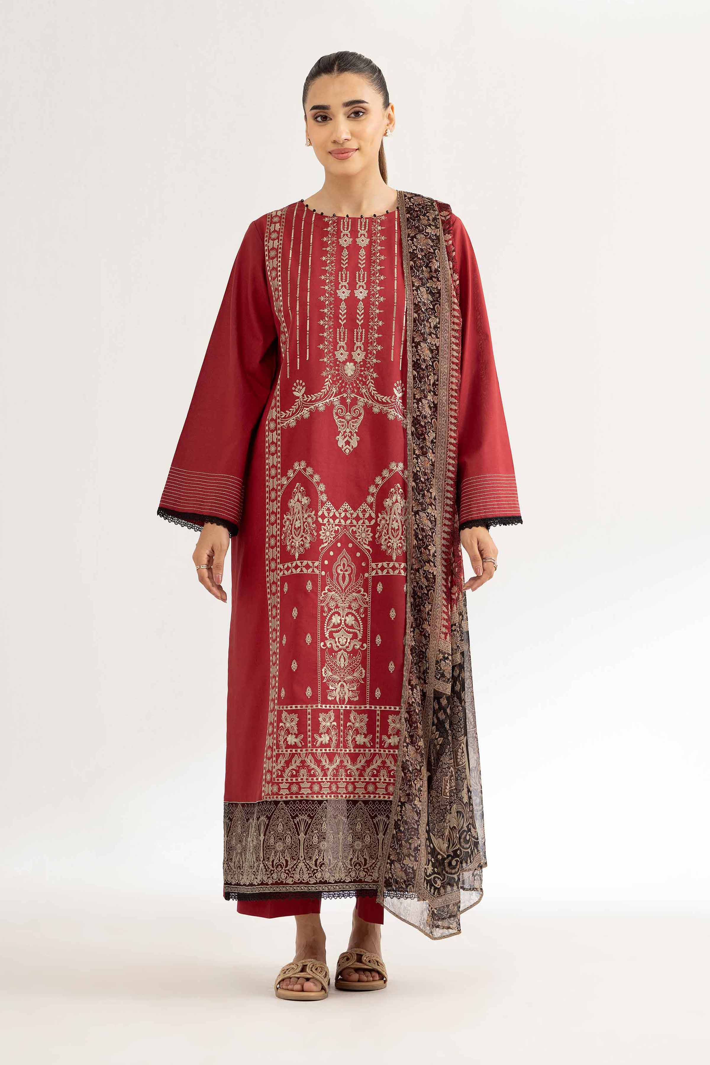 3 Piece - Digital Printed Embroidered Suit - 42501988 for Women - Unstitched Collection | Nishat | Shop Online