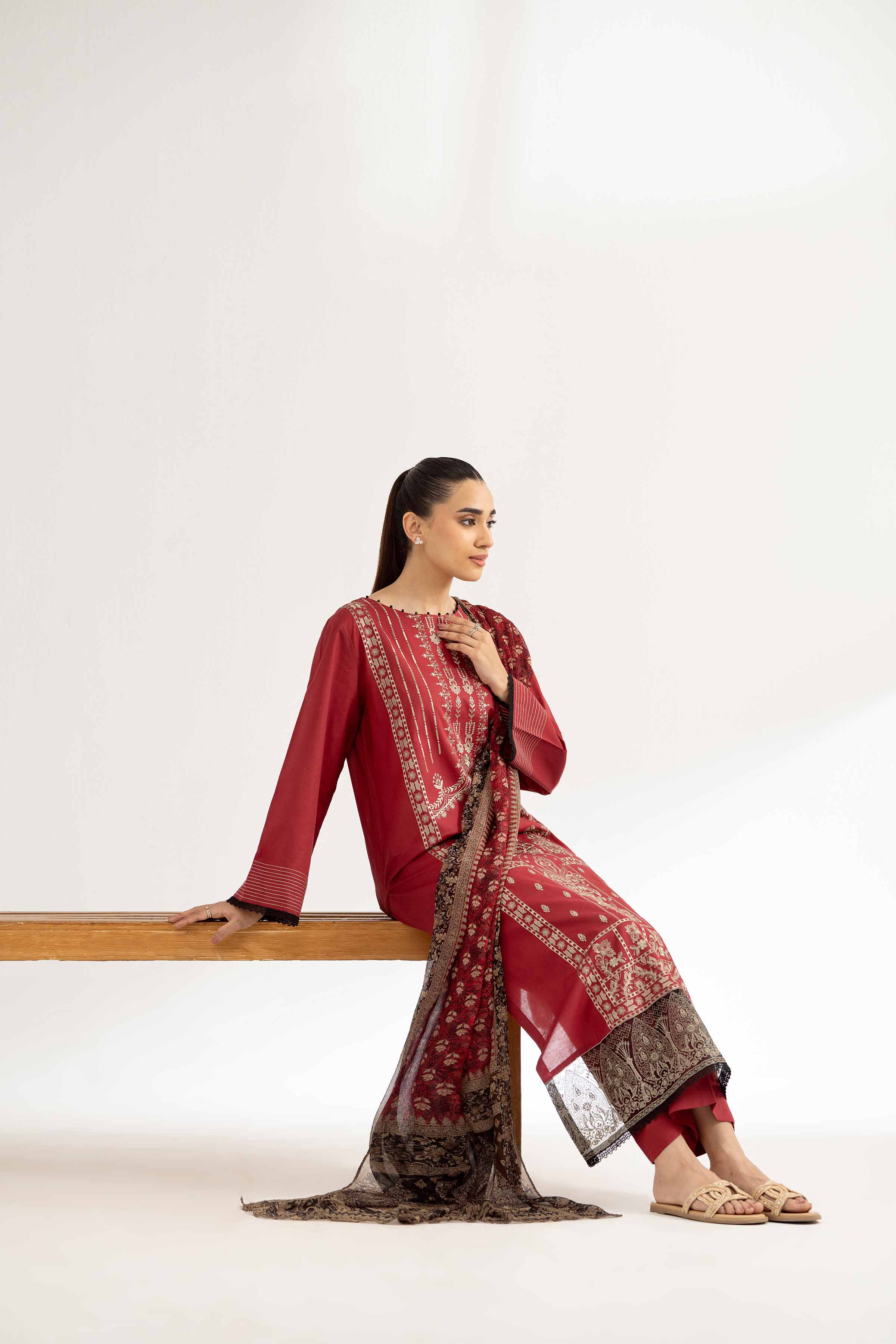 3 Piece - Digital Printed Embroidered Suit - 42501988 for Women - Unstitched Collection | Nishat | Shop Online