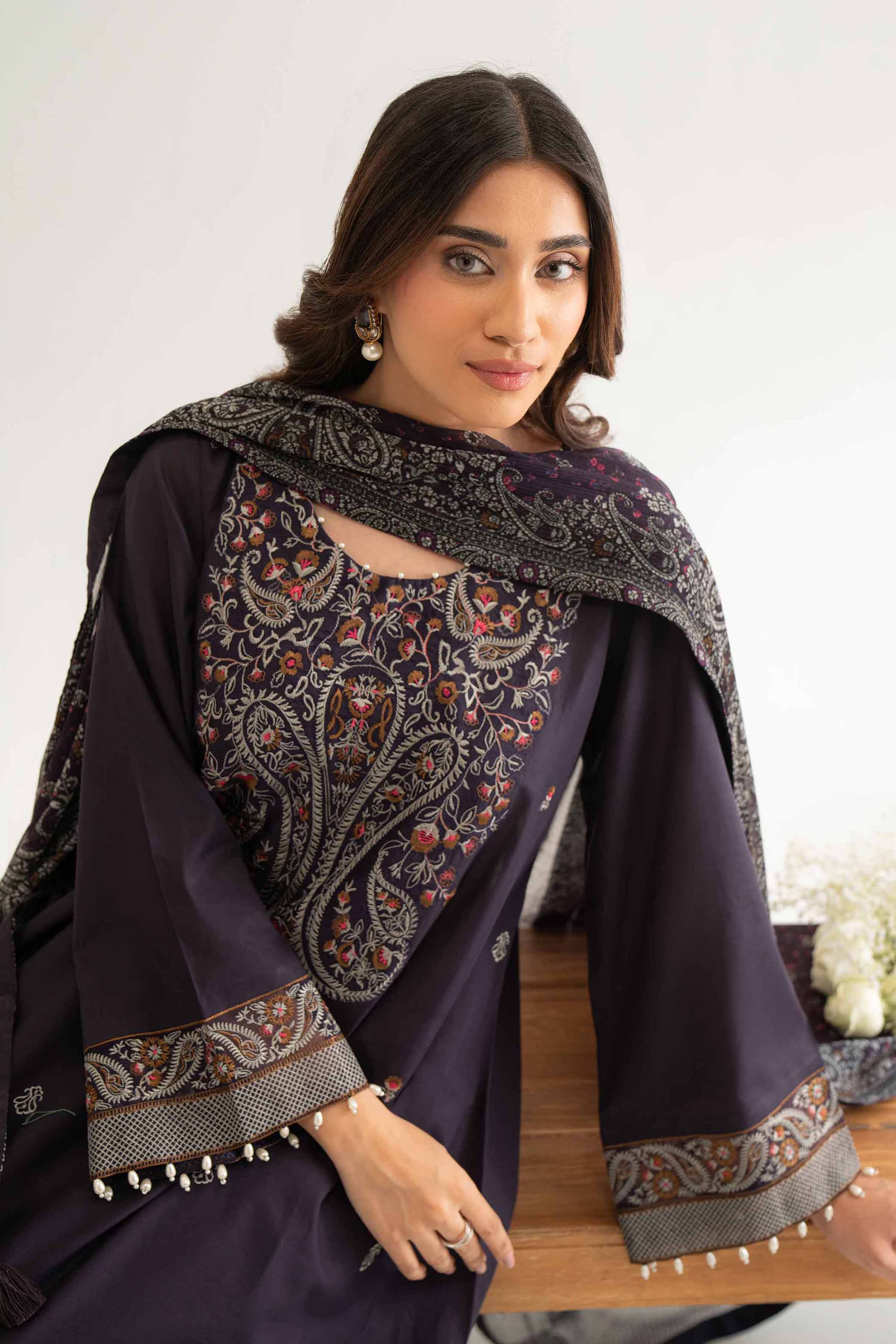 3 Piece - Digital Printed Embroidered Suit - 42501989 for Women - Unstitched Collection | Nishat | Shop Online