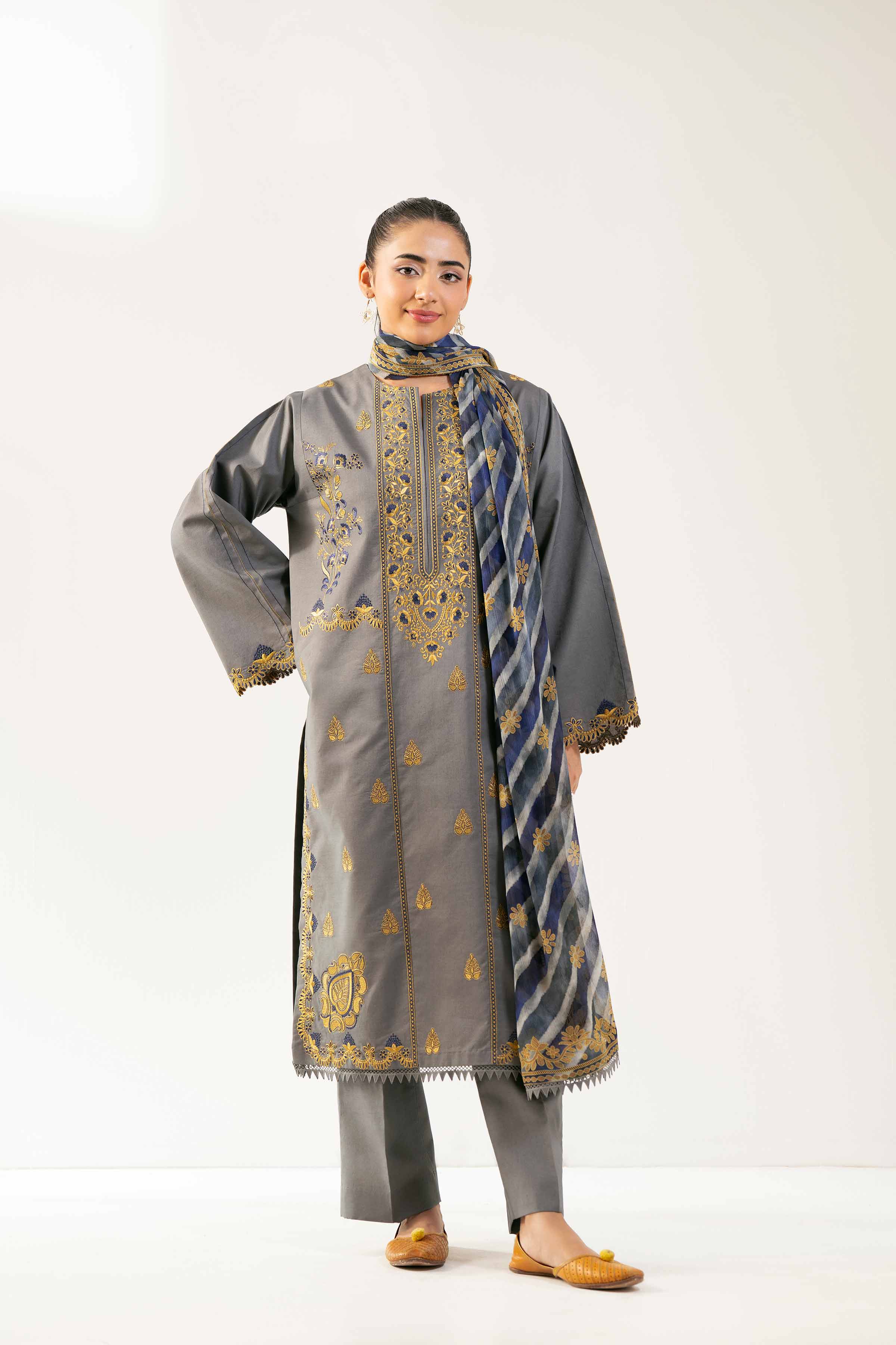3 Piece - Digital Printed Embroidered Suit - 42501991 for Women - Unstitched Collection | Nishat | Shop Online