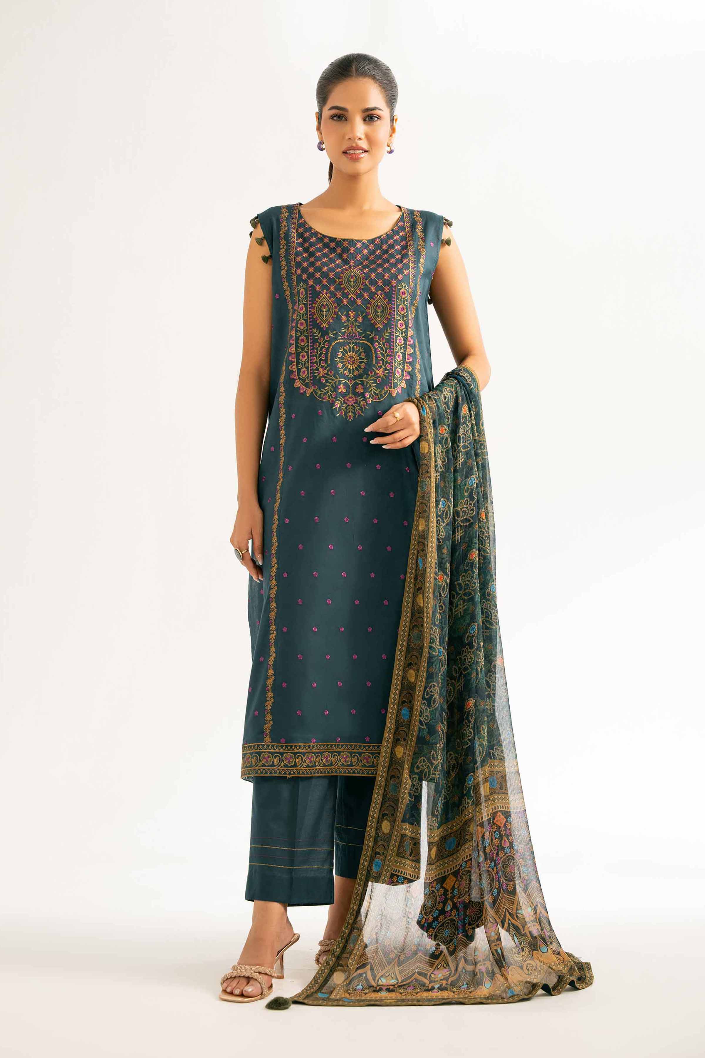 3 Piece - Digital Printed Embroidered Suit - 42501992 for Women - Unstitched Collection | Nishat | Shop Online