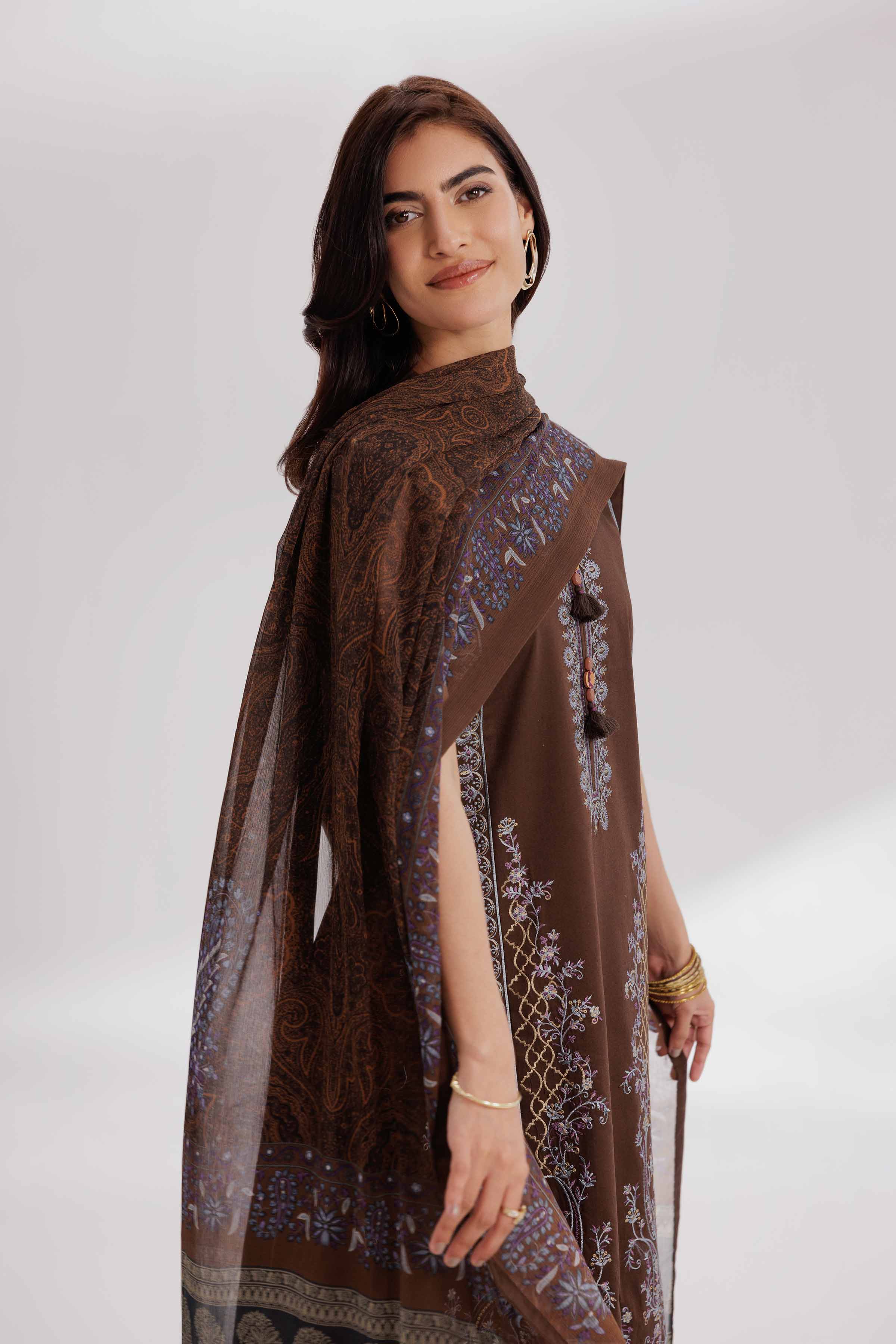 3 Piece - Digital Printed Embroidered Suit - 42501993 for Women - Unstitched Collection | Nishat | Shop Online