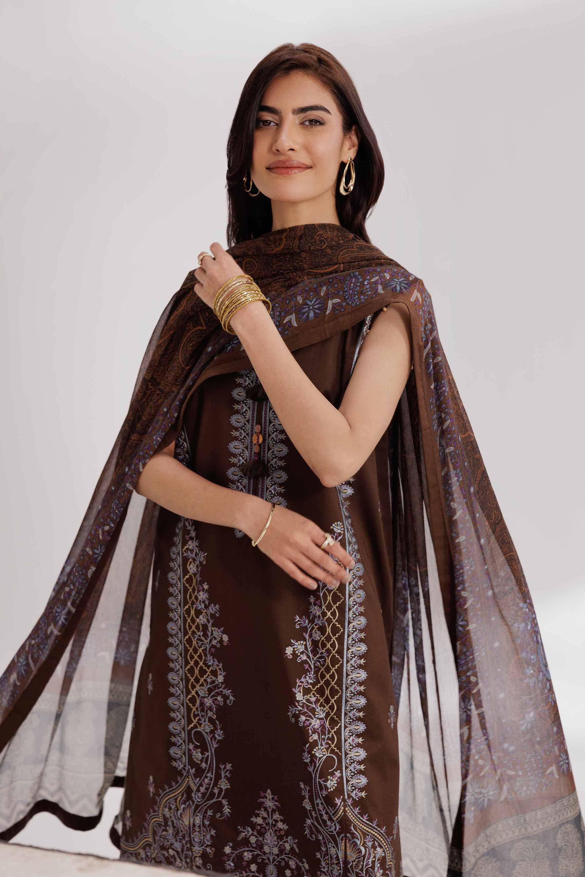 3 Piece - Digital Printed Embroidered Suit - 42501993 for Women - Unstitched Collection | Nishat | Shop Online