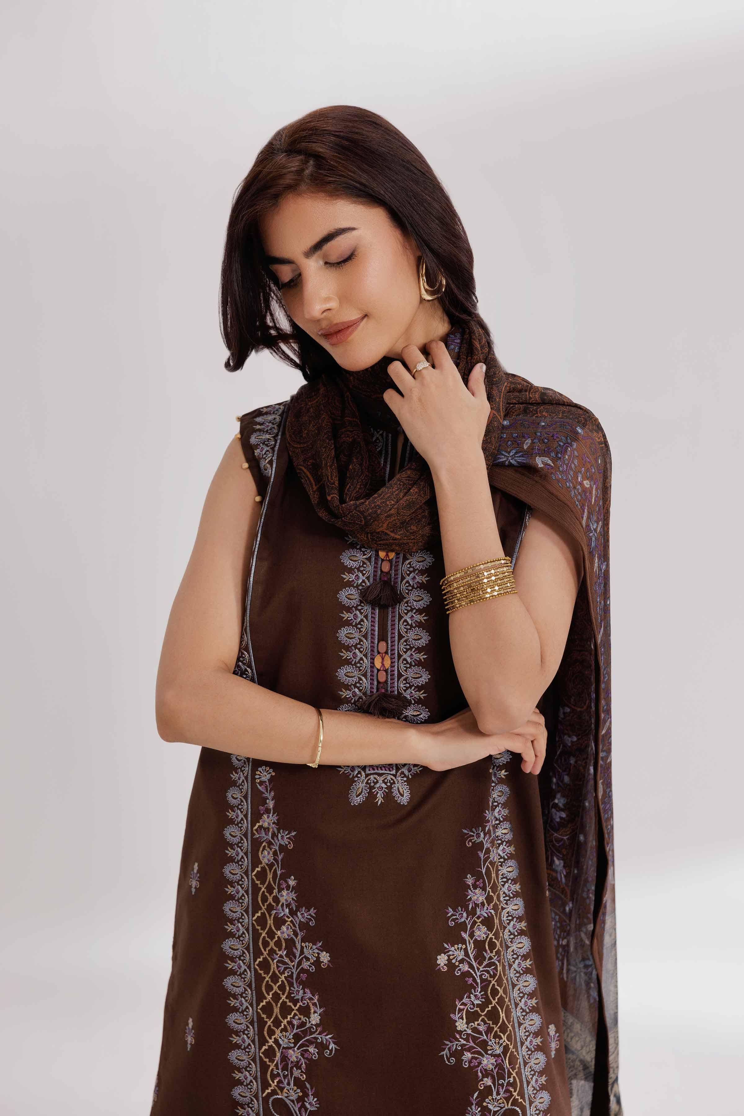 3 Piece - Digital Printed Embroidered Suit - 42501993 for Women - Unstitched Collection | Nishat | Shop Online