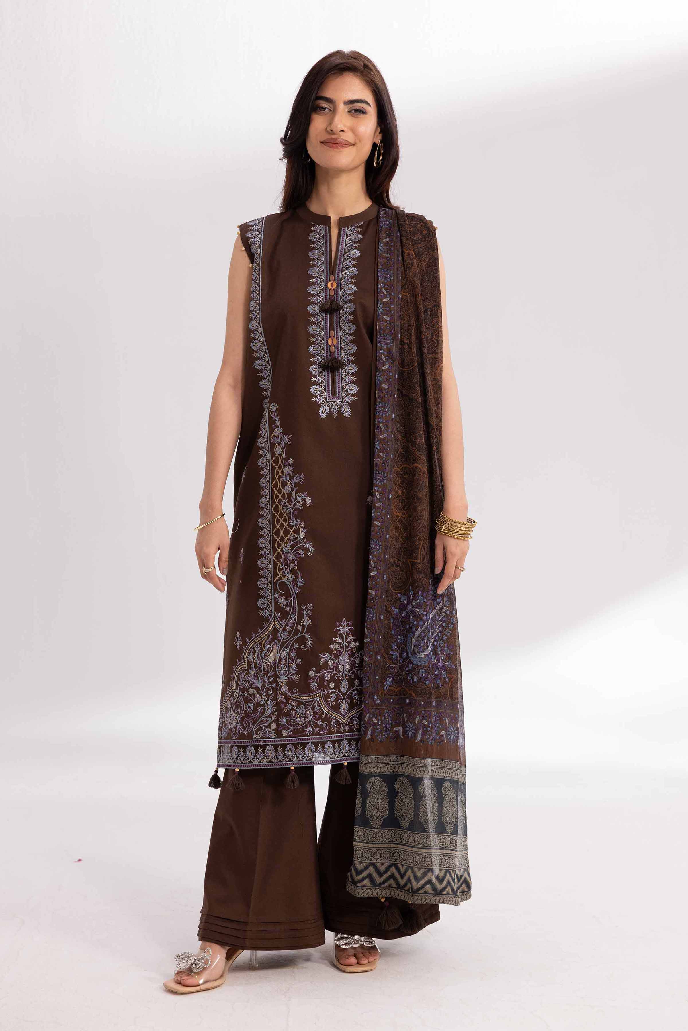 3 Piece - Digital Printed Embroidered Suit - 42501993 for Women - Unstitched Collection | Nishat | Shop Online