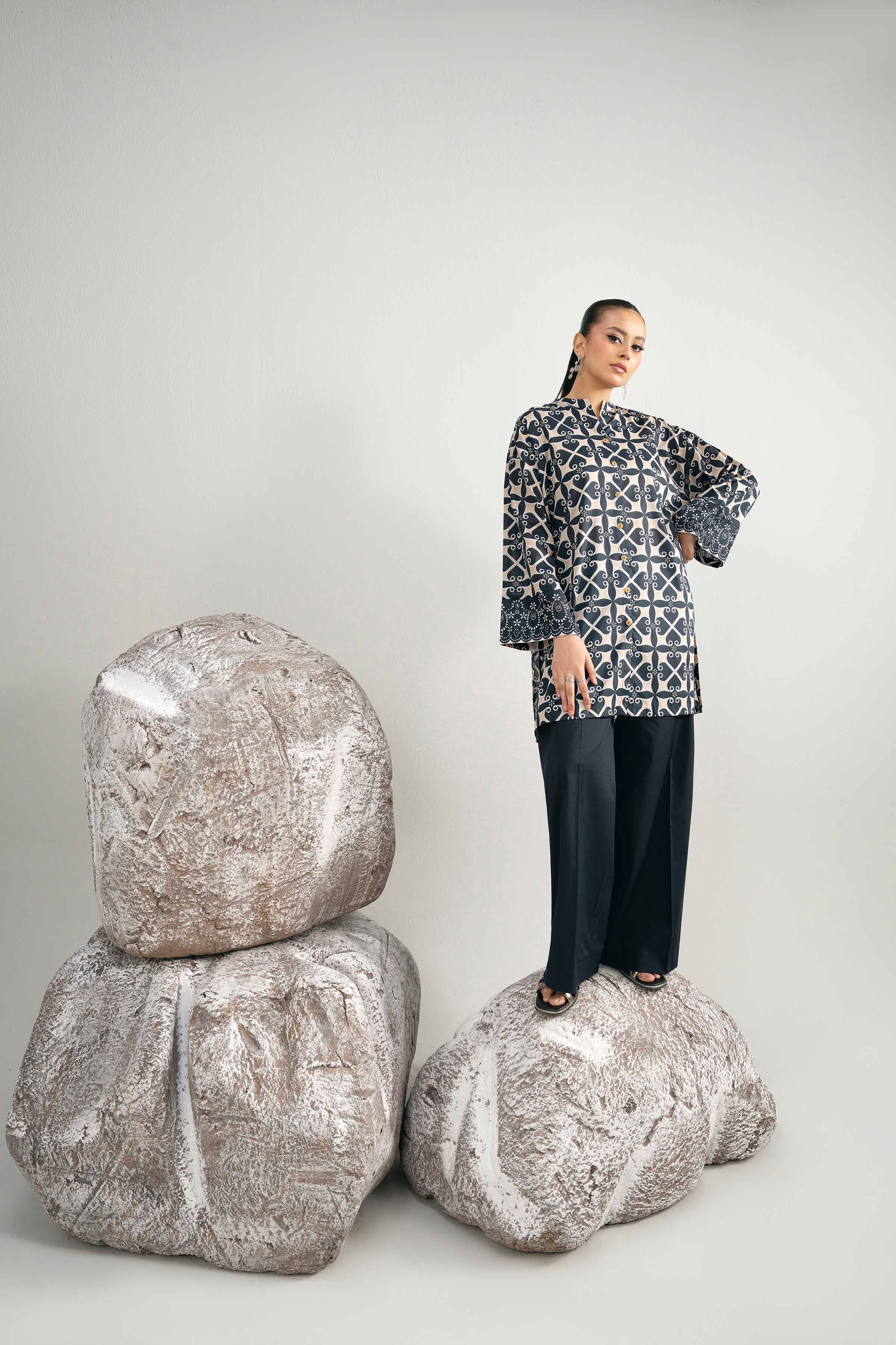 2 Piece - Printed Suit - 42502001 for Women - Unstitched Collection | Nishat | Shop Online