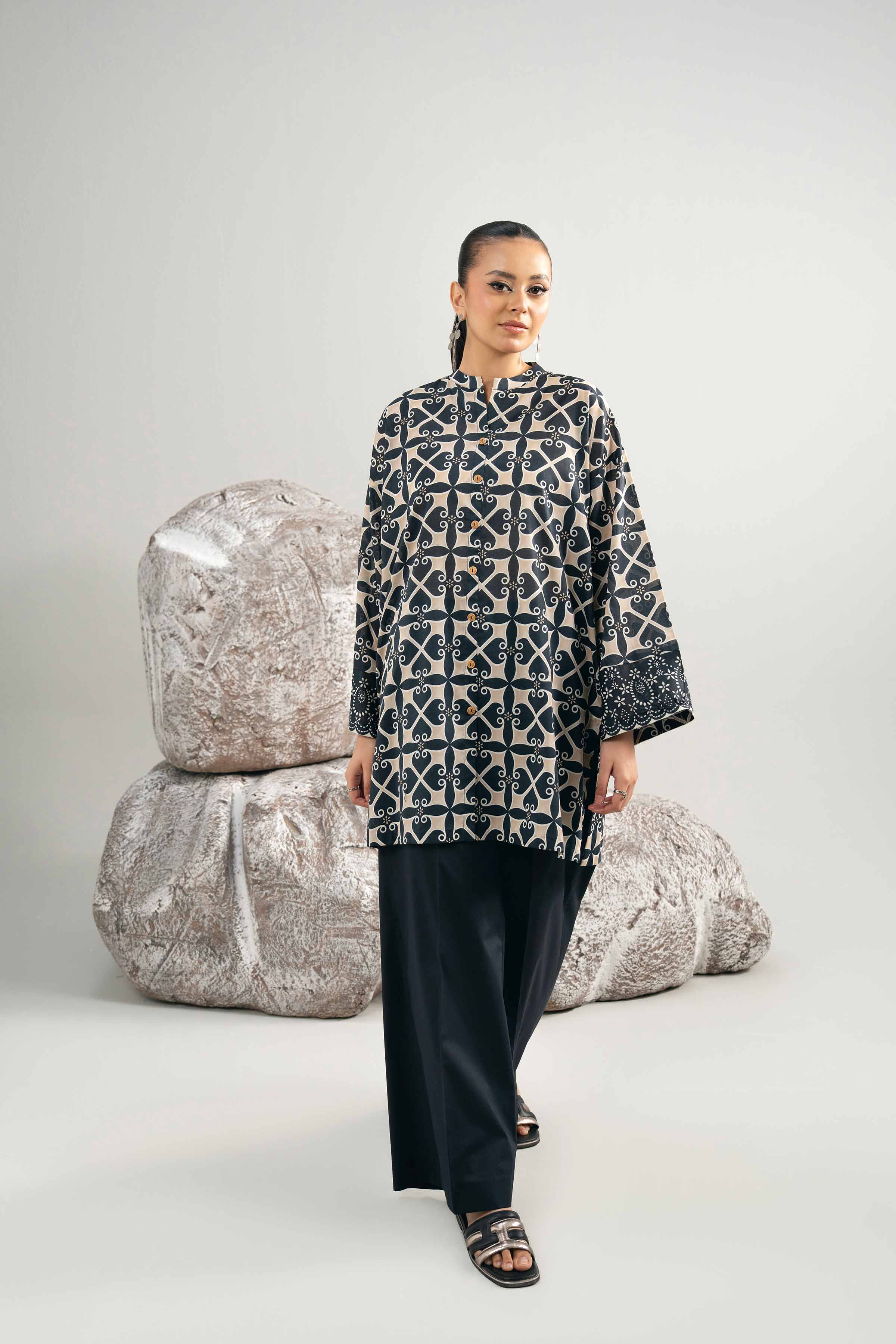 2 Piece - Printed Suit - 42502001 for Women - Unstitched Collection | Nishat | Shop Online