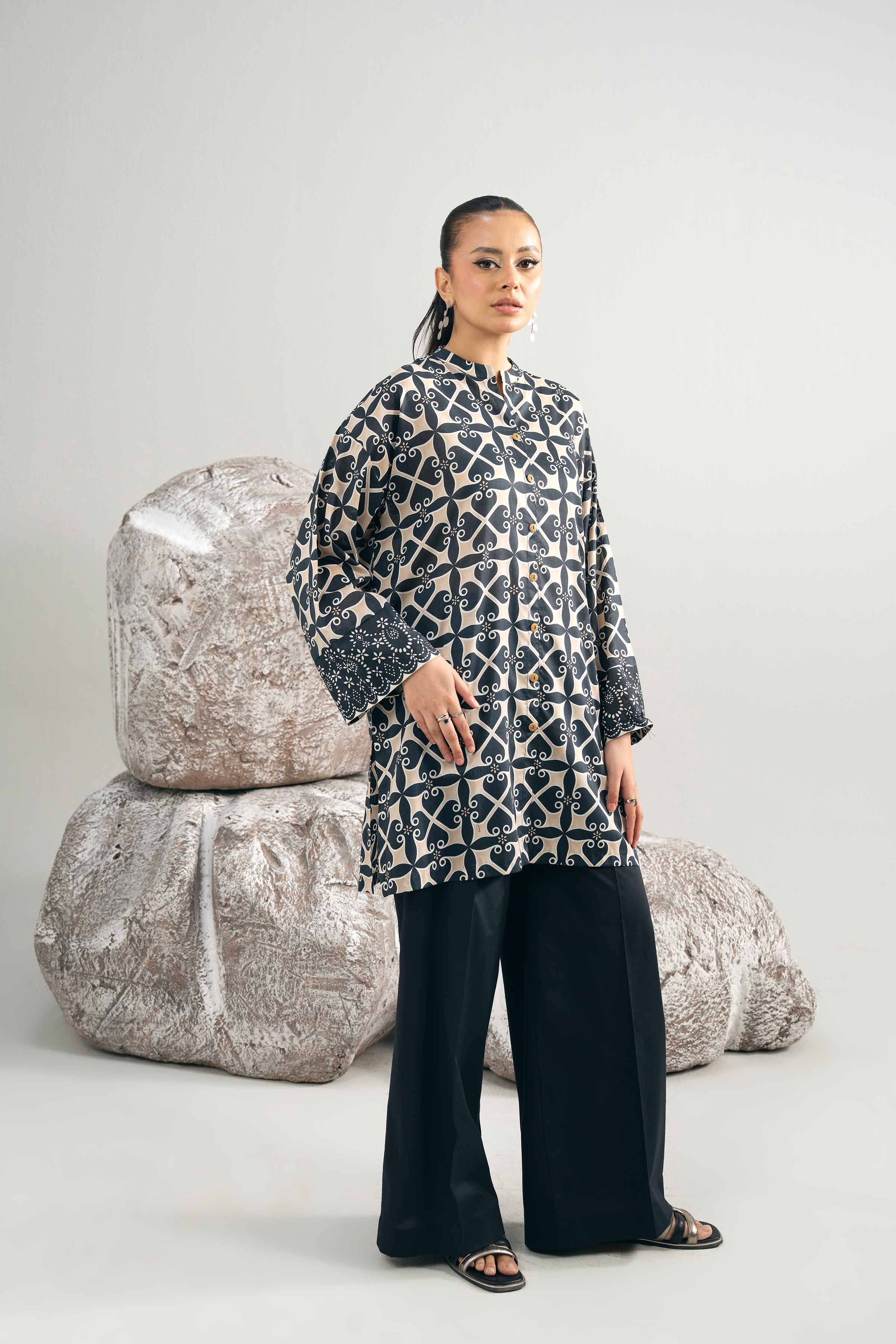 2 Piece - Printed Suit - 42502001 for Women - Unstitched Collection | Nishat | Shop Online