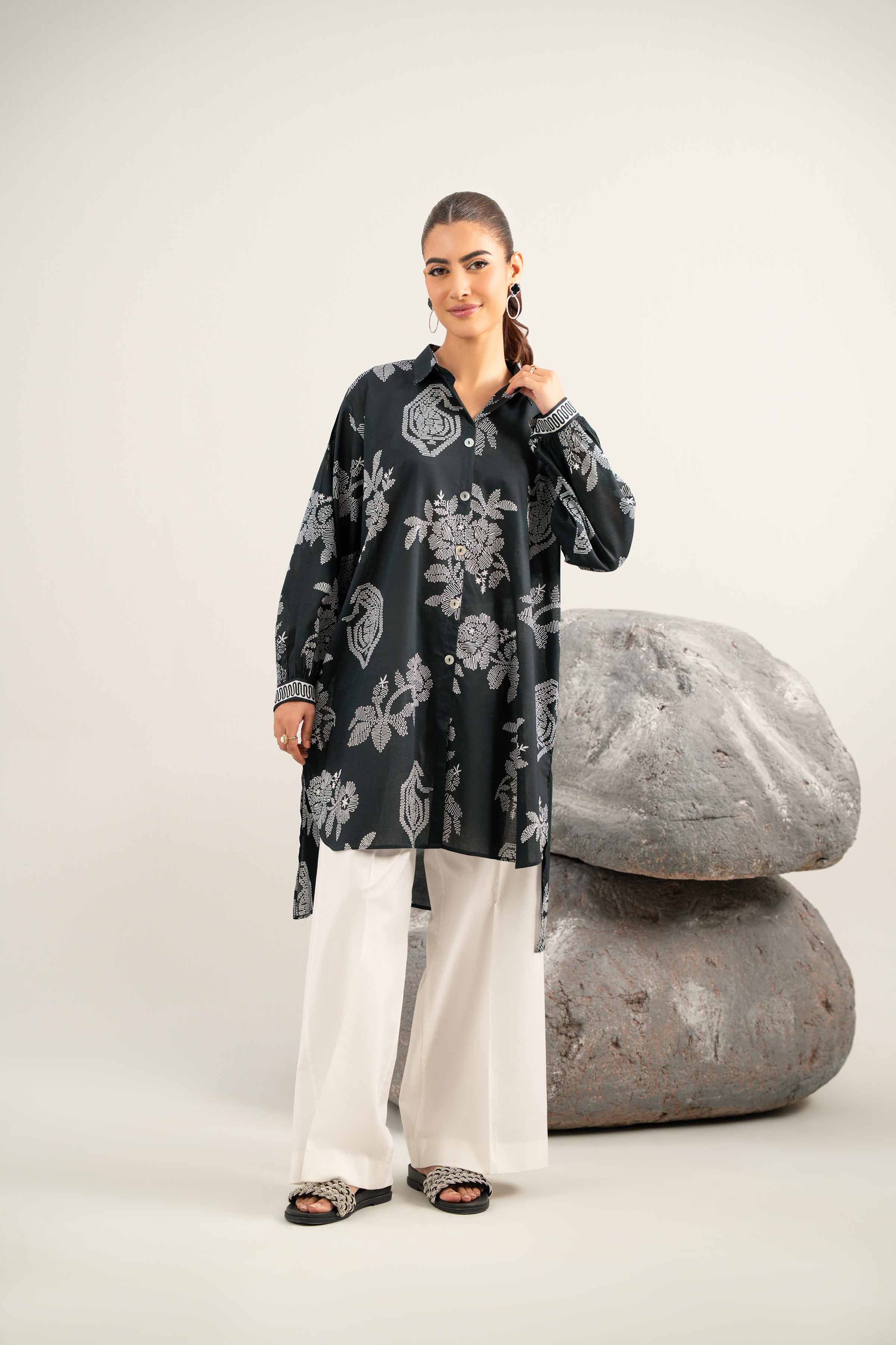 2 Piece - Printed Suit - 42502002 for Women - Unstitched Collection | Nishat | Shop Online