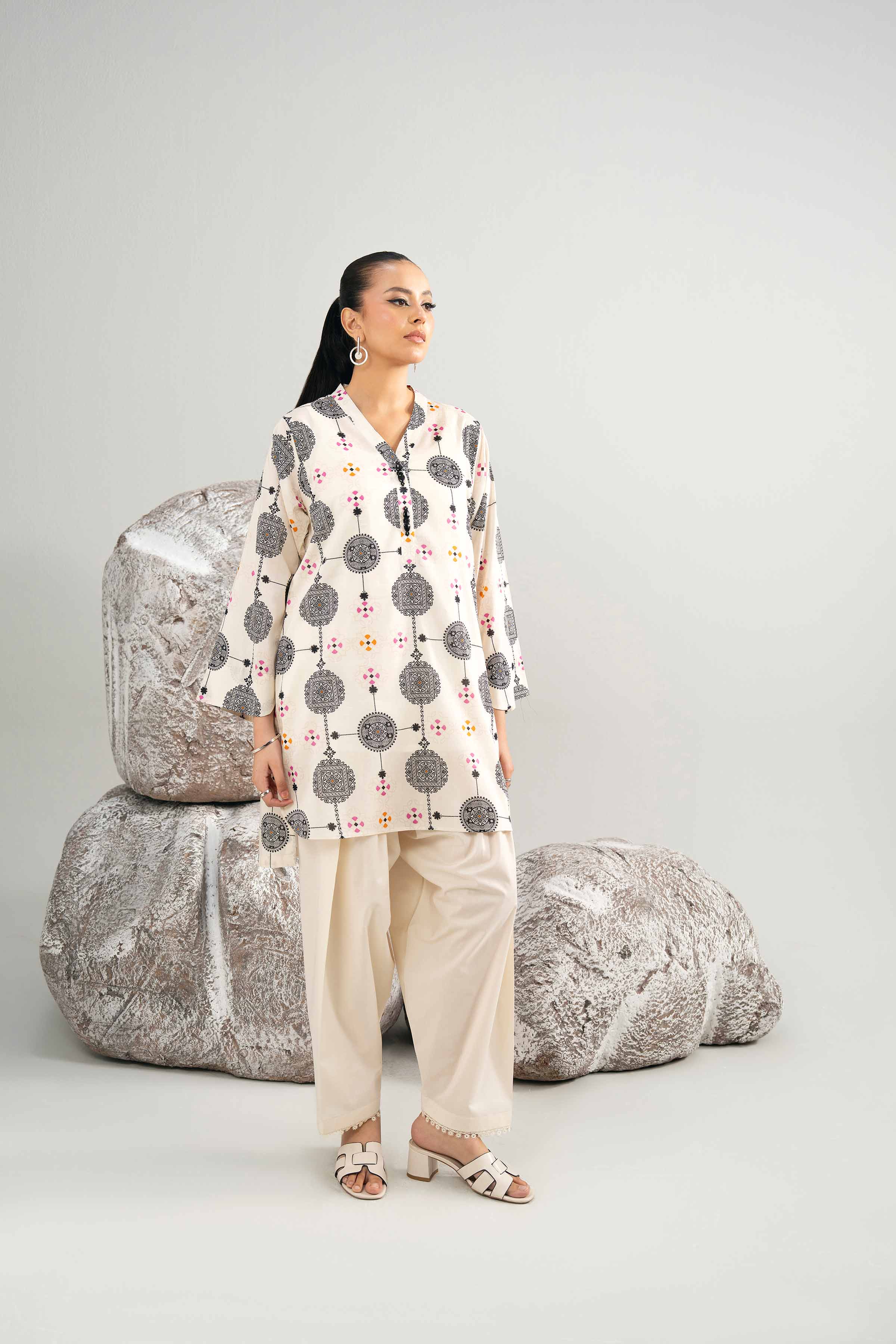 2 Piece - Printed Suit - 42502003 for Women - Unstitched Collection | Nishat | Shop Online