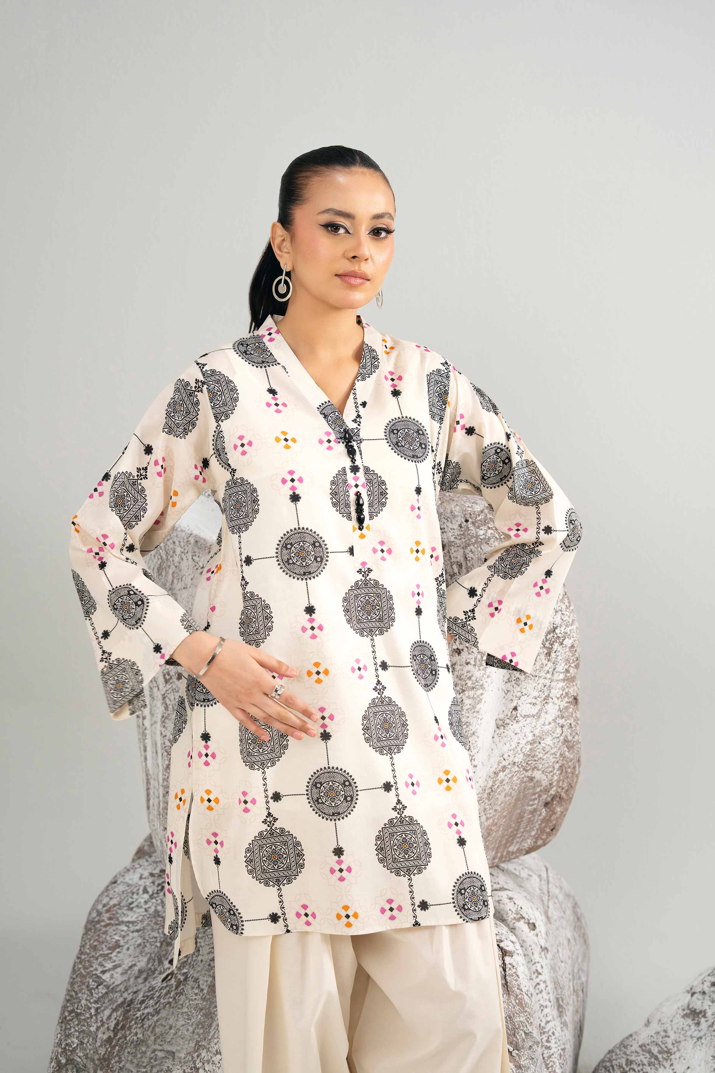2 Piece - Printed Suit - 42502003 for Women - Unstitched Collection | Nishat | Shop Online