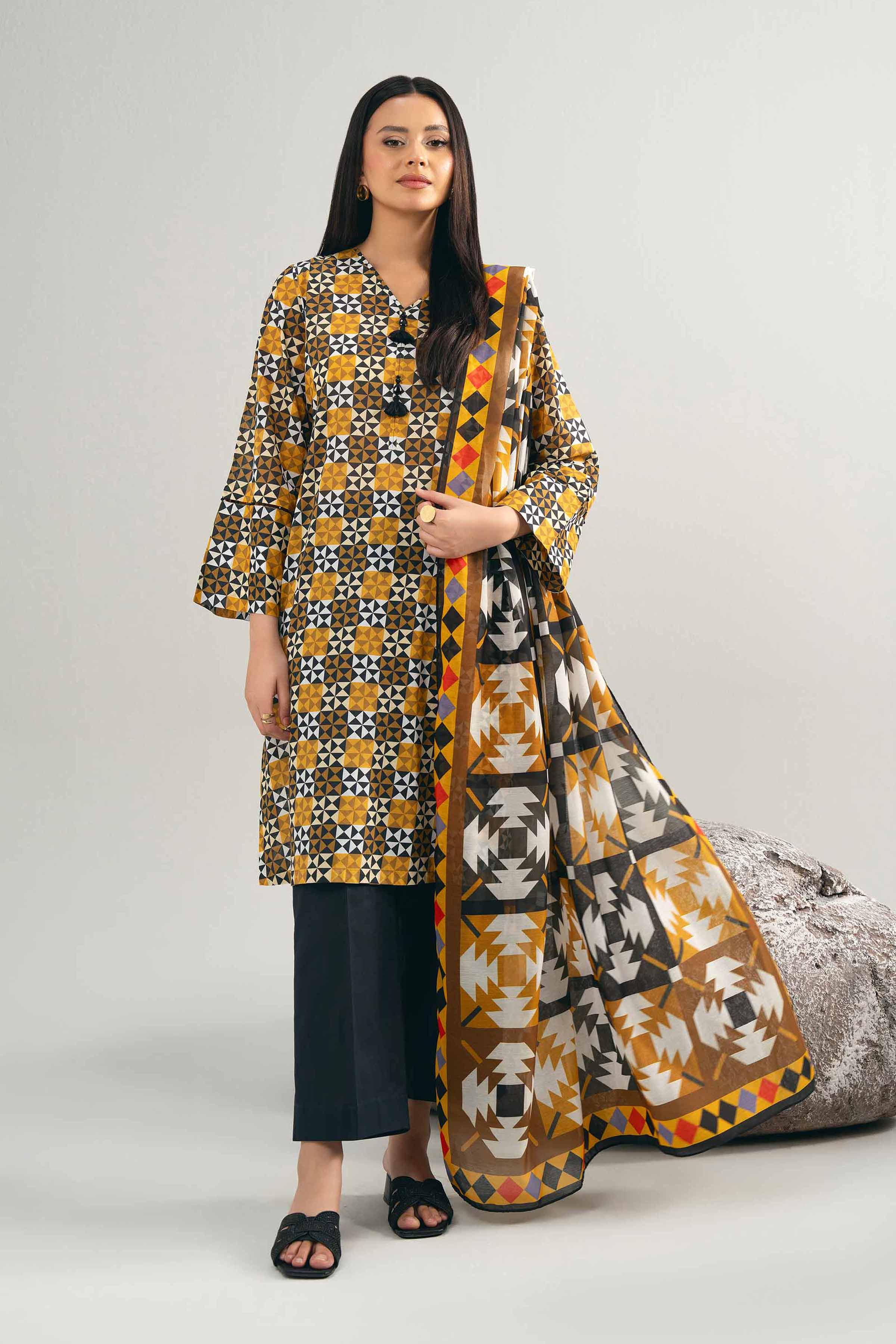 2 Piece - Digital Printed Suit - 42502008 for Women - Unstitched Collection | Nishat | Shop Online
