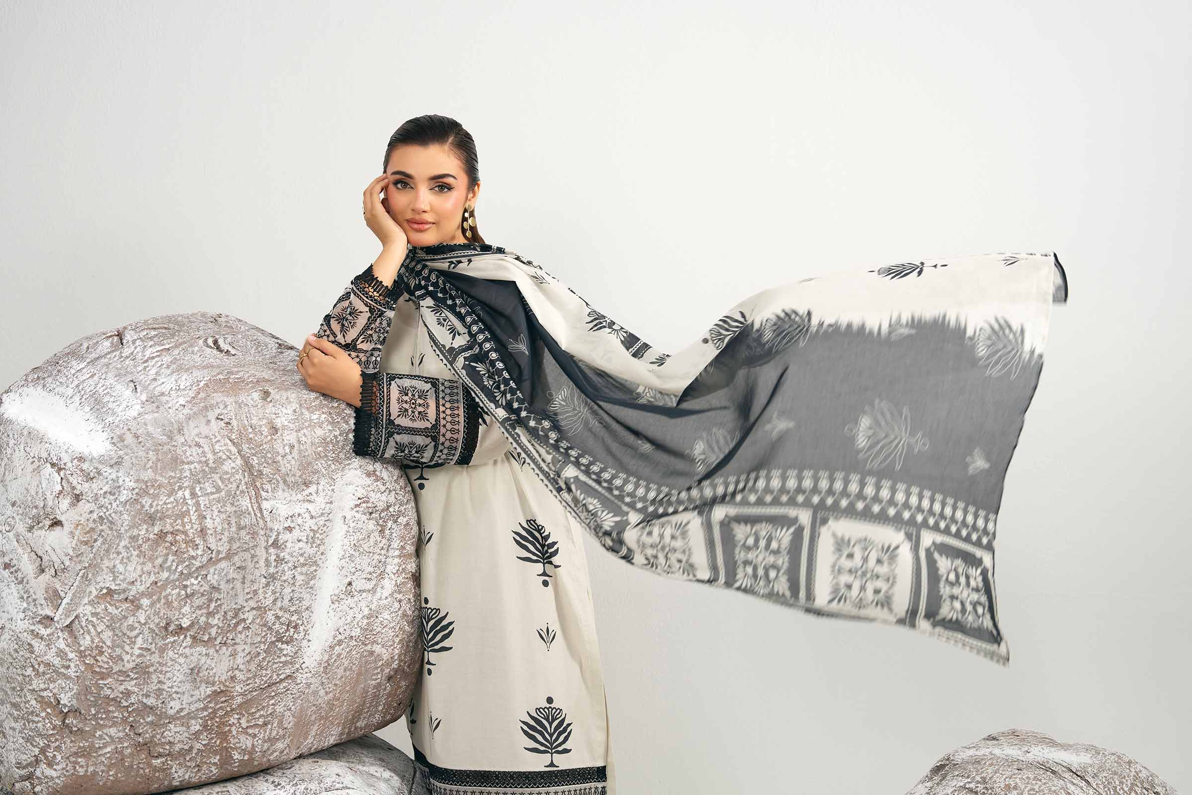 3 Piece - Printed Embroidered Suit - 42502015 for Women - Unstitched Collection | Nishat | Shop Online