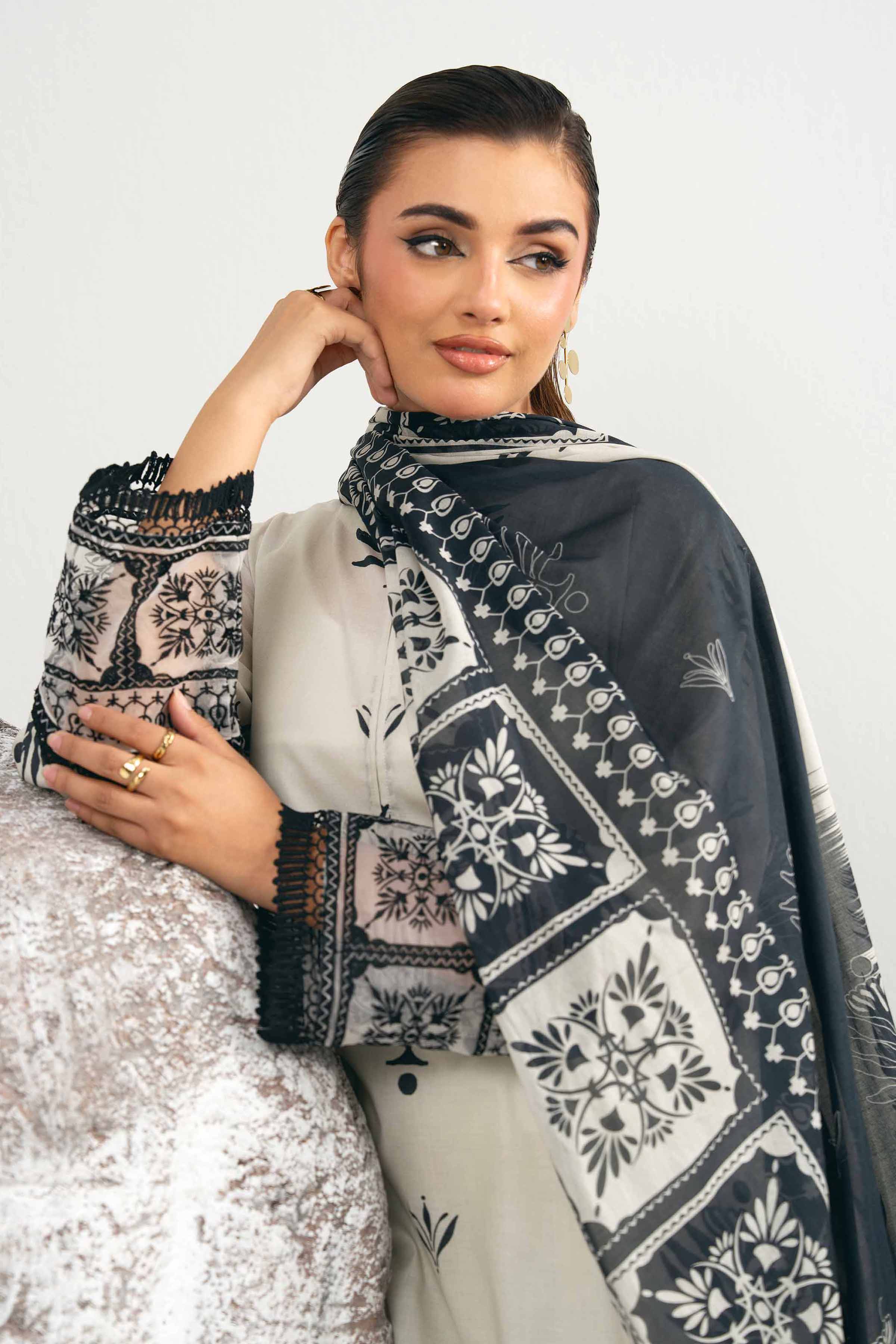 3 Piece - Printed Embroidered Suit - 42502015 for Women - Unstitched Collection | Nishat | Shop Online