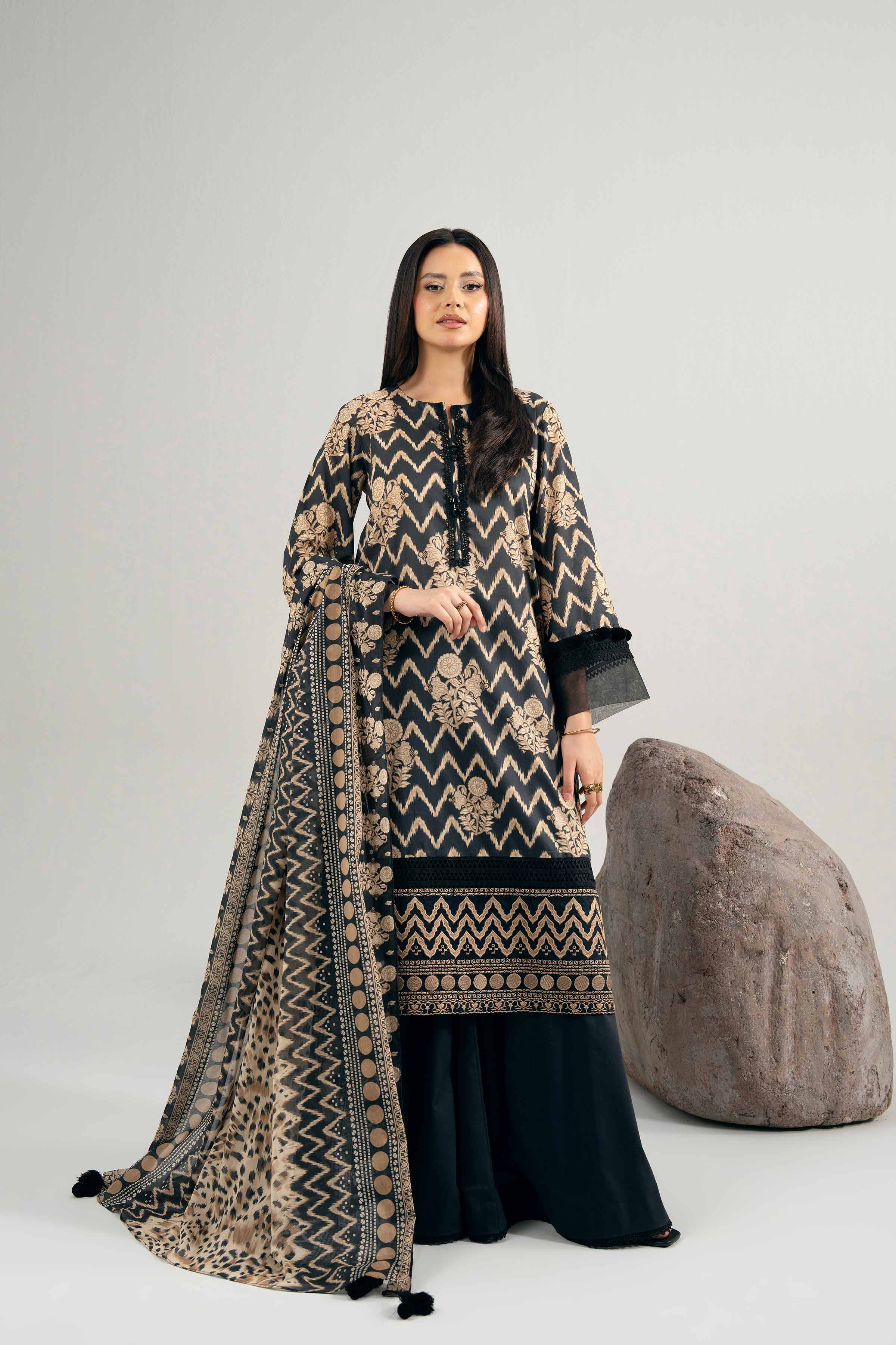 3 Piece - Printed Embroidered Suit - 42502016 for Women - Unstitched Collection | Nishat | Shop Online