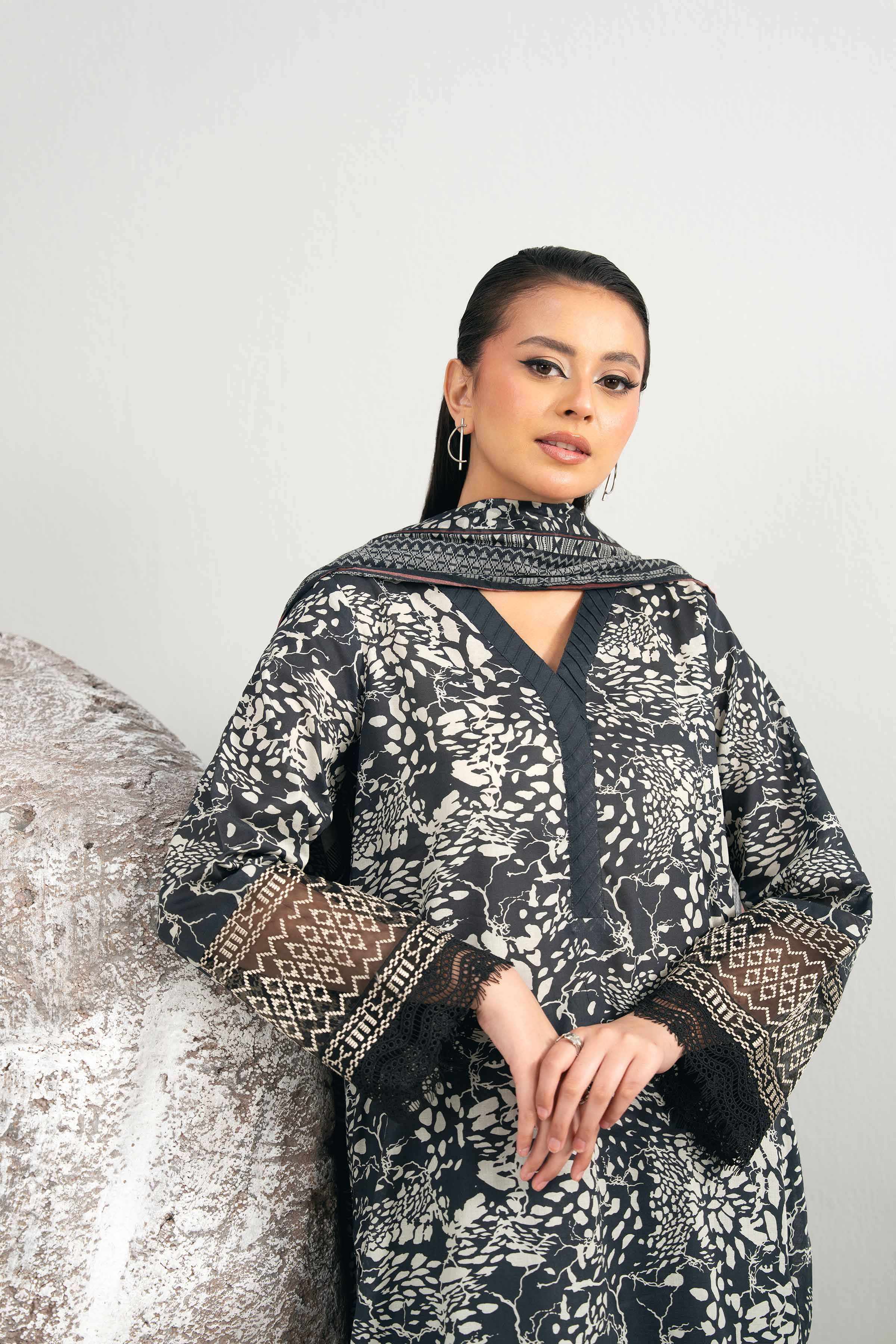3 Piece - Printed Embroidered Suit - 42502017 for Women - Unstitched Collection | Nishat | Shop Online