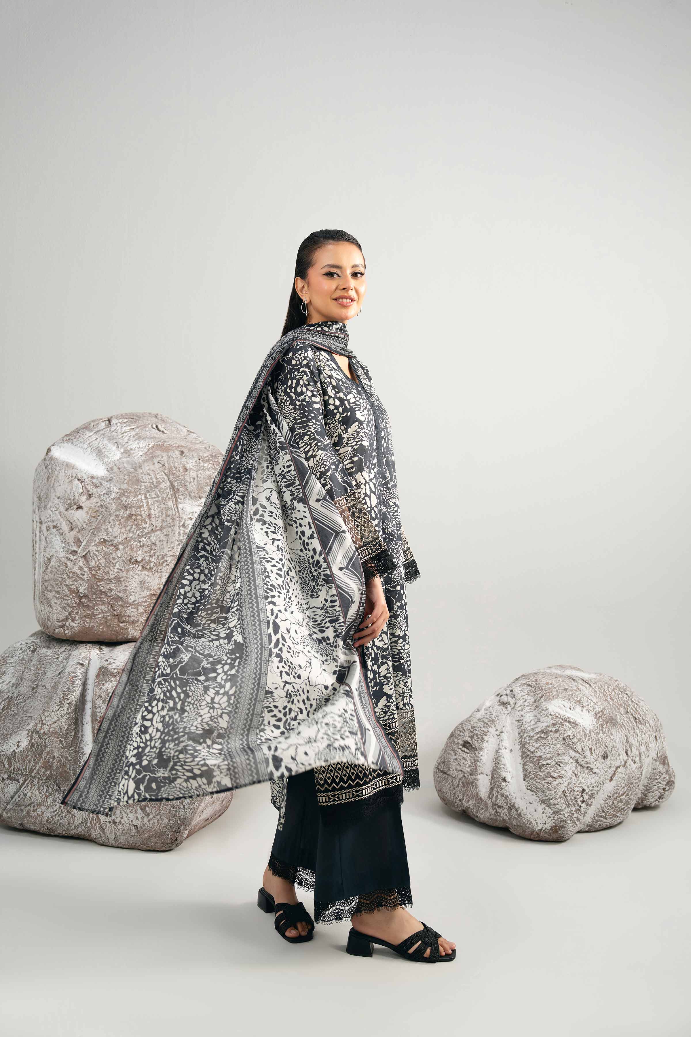 3 Piece - Printed Embroidered Suit - 42502017 for Women - Unstitched Collection | Nishat | Shop Online