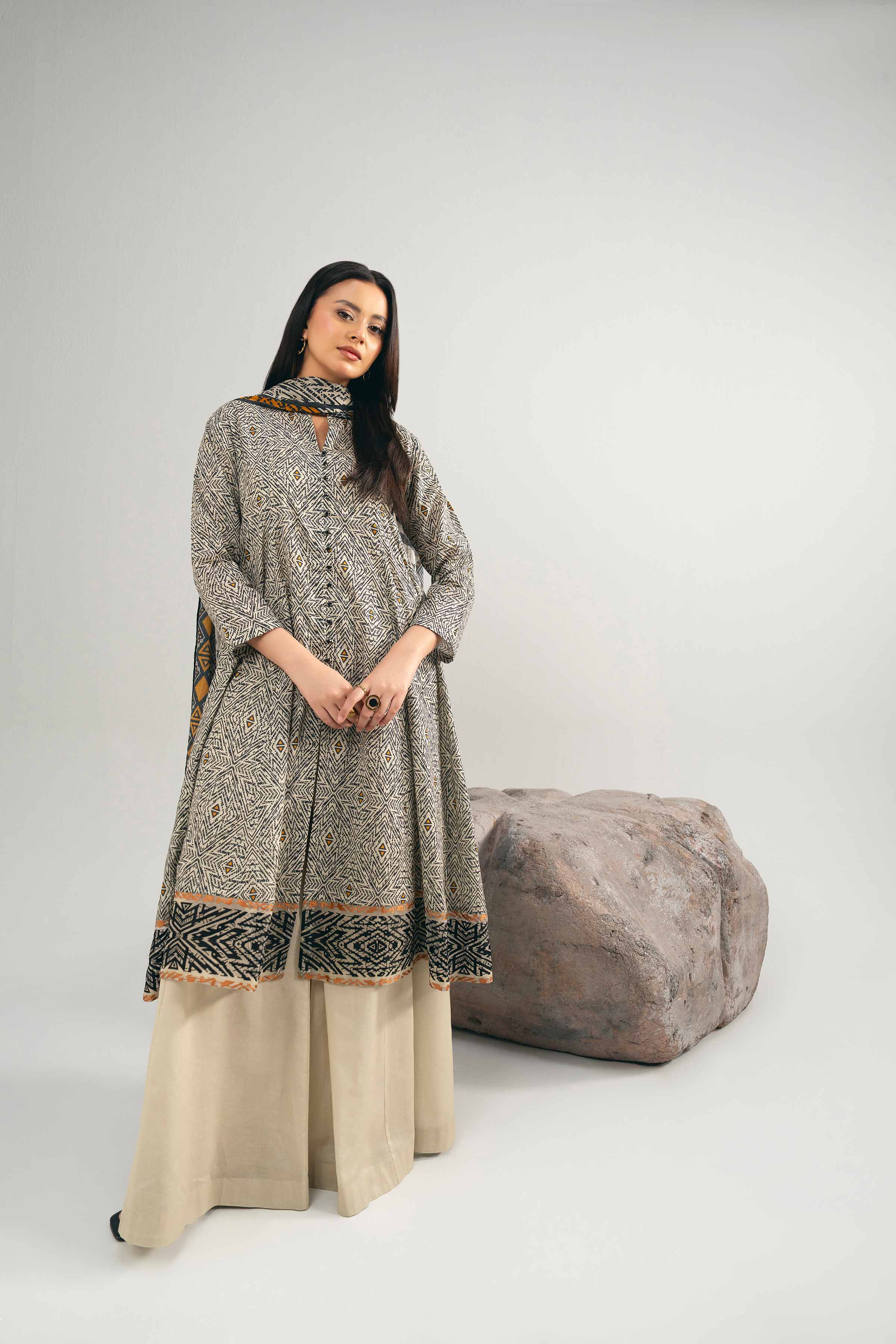 3 Piece - Printed Embroidered Suit - 42502018 for Women - Unstitched Collection | Nishat | Shop Online