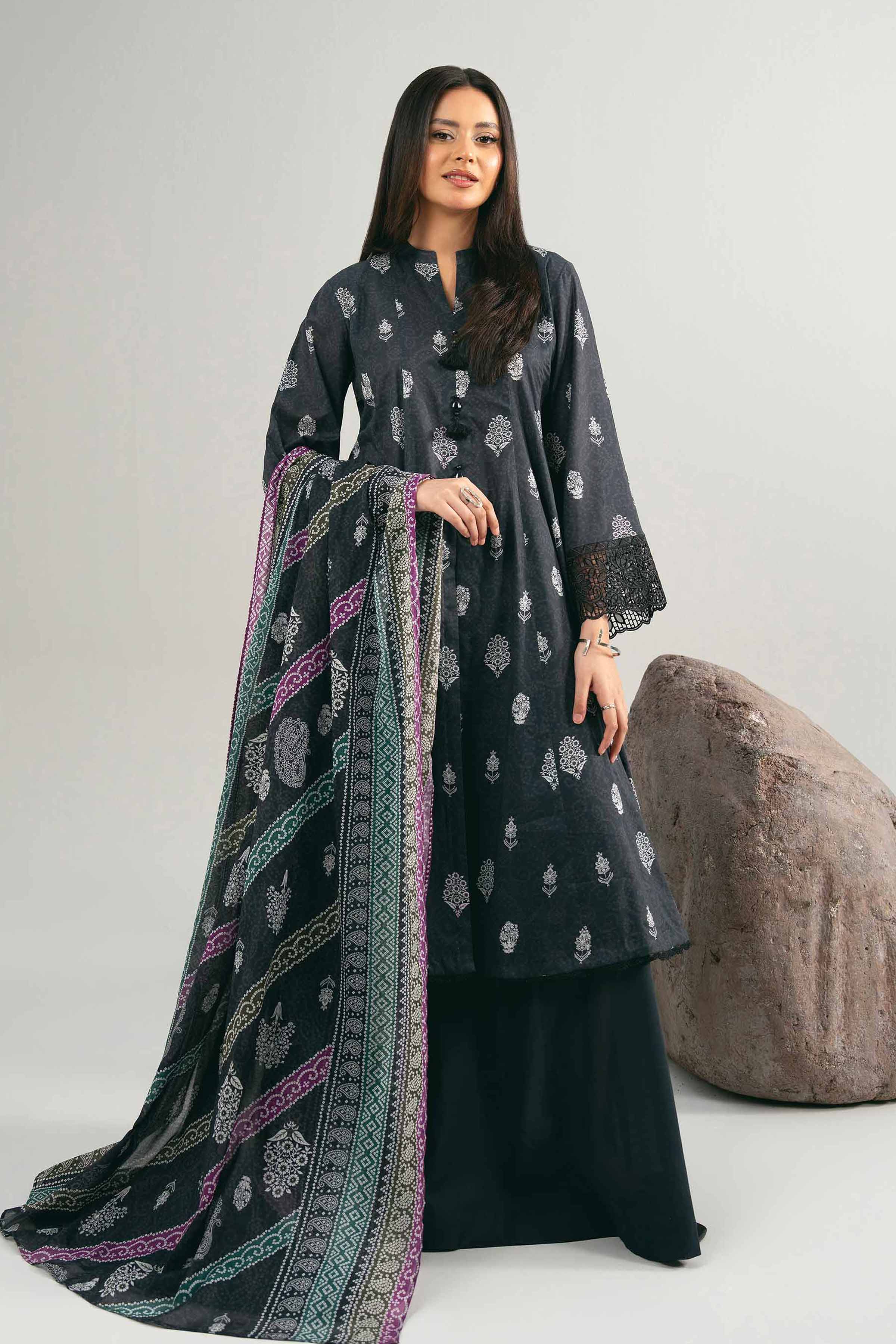 3 Piece - Printed Suit - 42502020 for Women - Unstitched Collection | Nishat | Shop Online