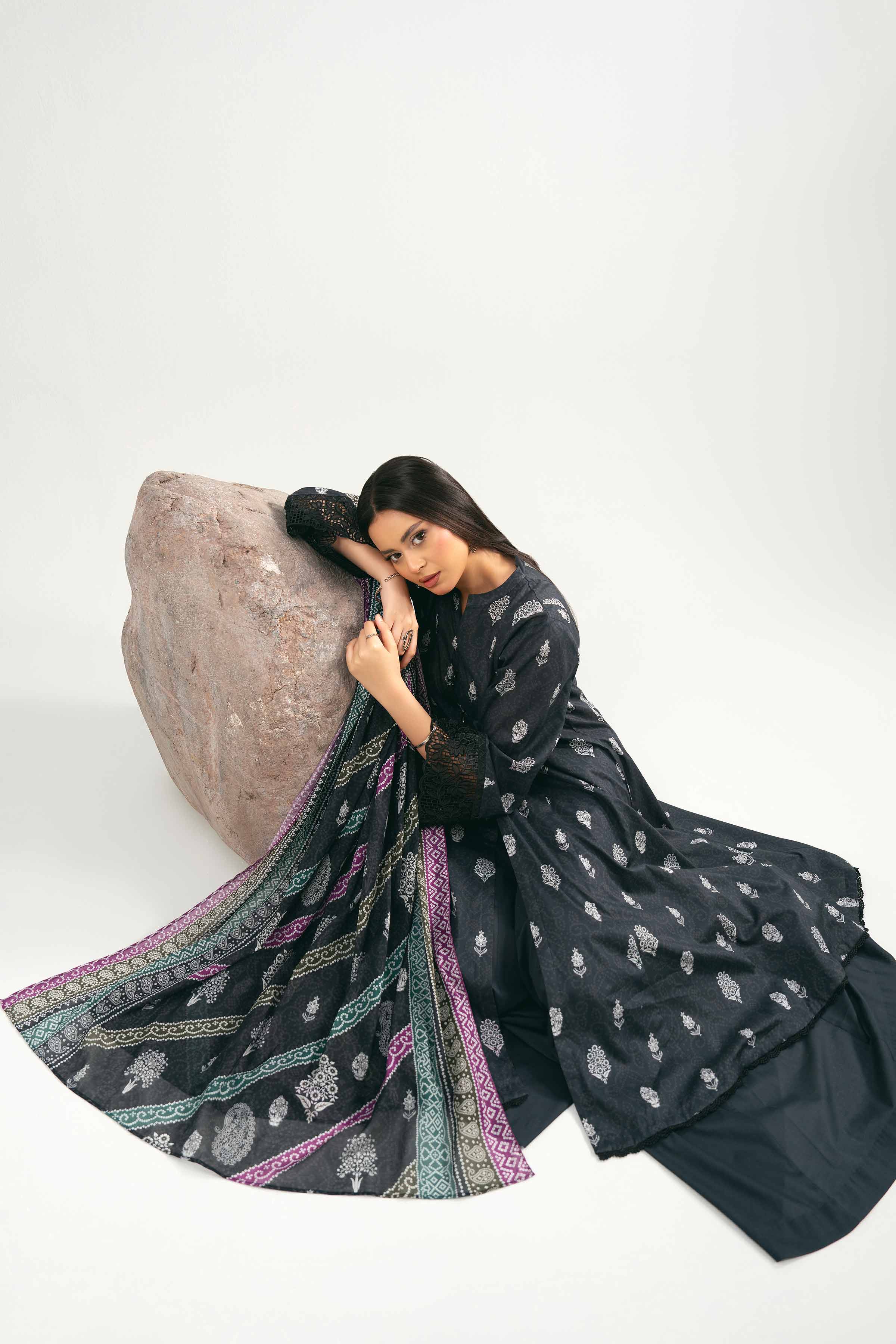 3 Piece - Printed Suit - 42502020 for Women - Unstitched Collection | Nishat | Shop Online