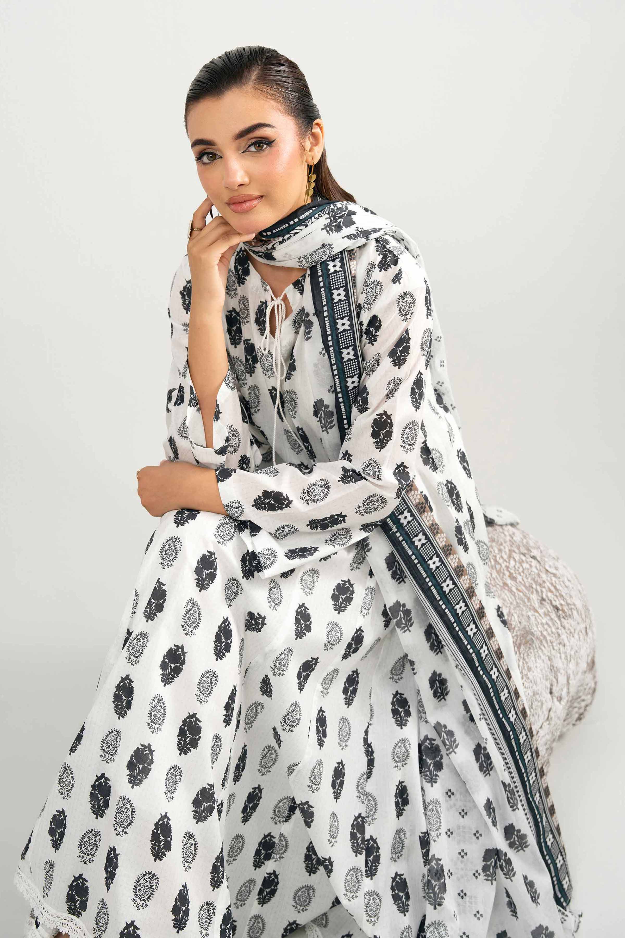 3 Piece - Printed Suit - 42502021 for Women - Unstitched Collection | Nishat | Shop Online