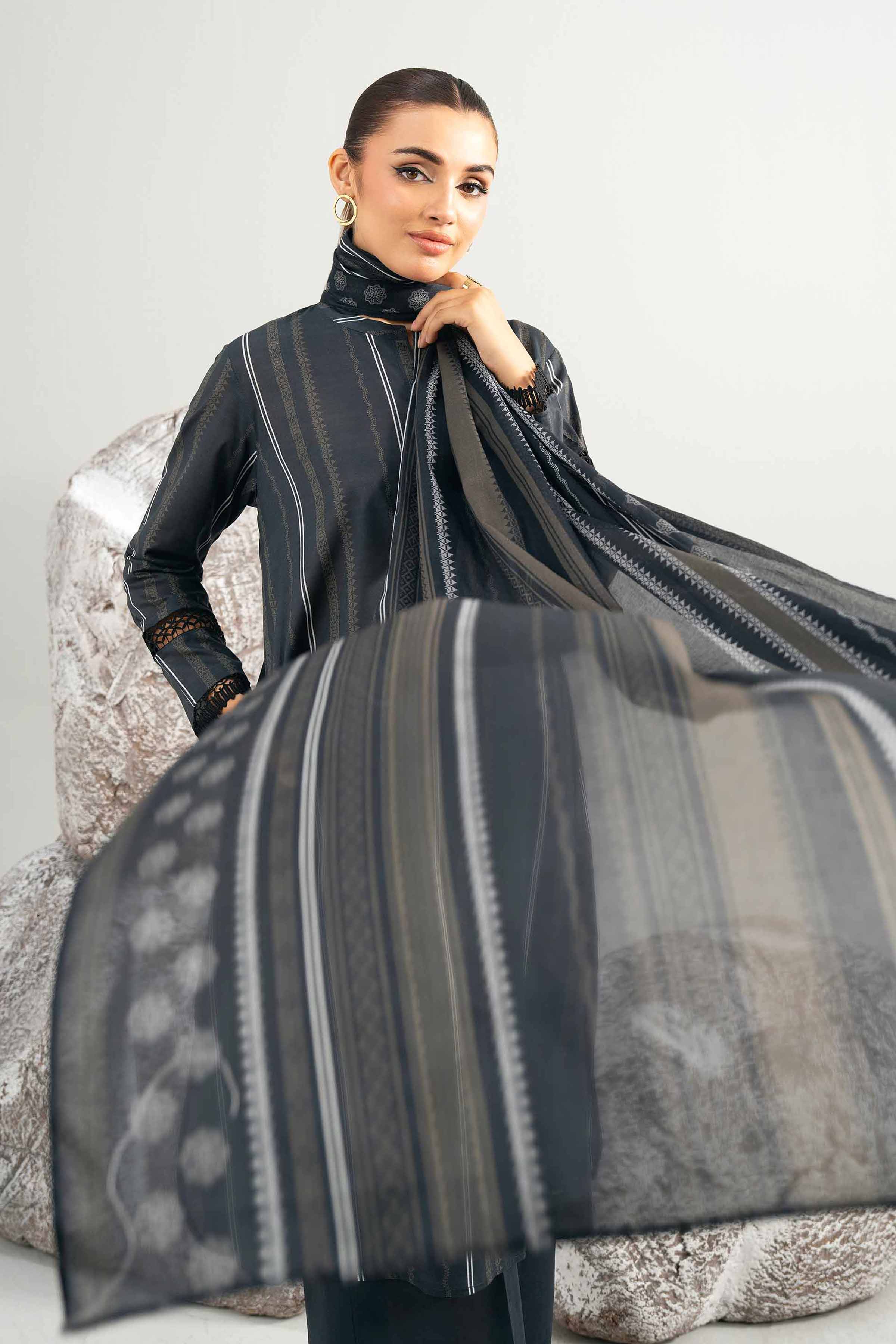 3 Piece - Printed Suit - 42502022 for Women - Unstitched Collection | Nishat | Shop Online