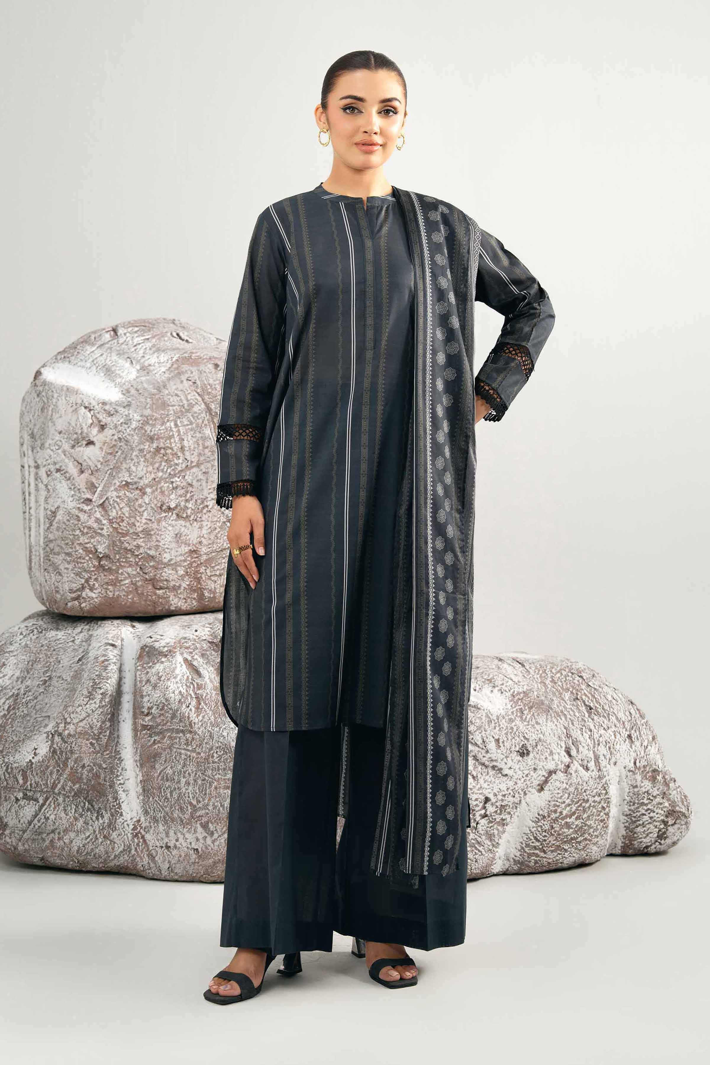 3 Piece - Printed Suit - 42502022 for Women - Unstitched Collection | Nishat | Shop Online