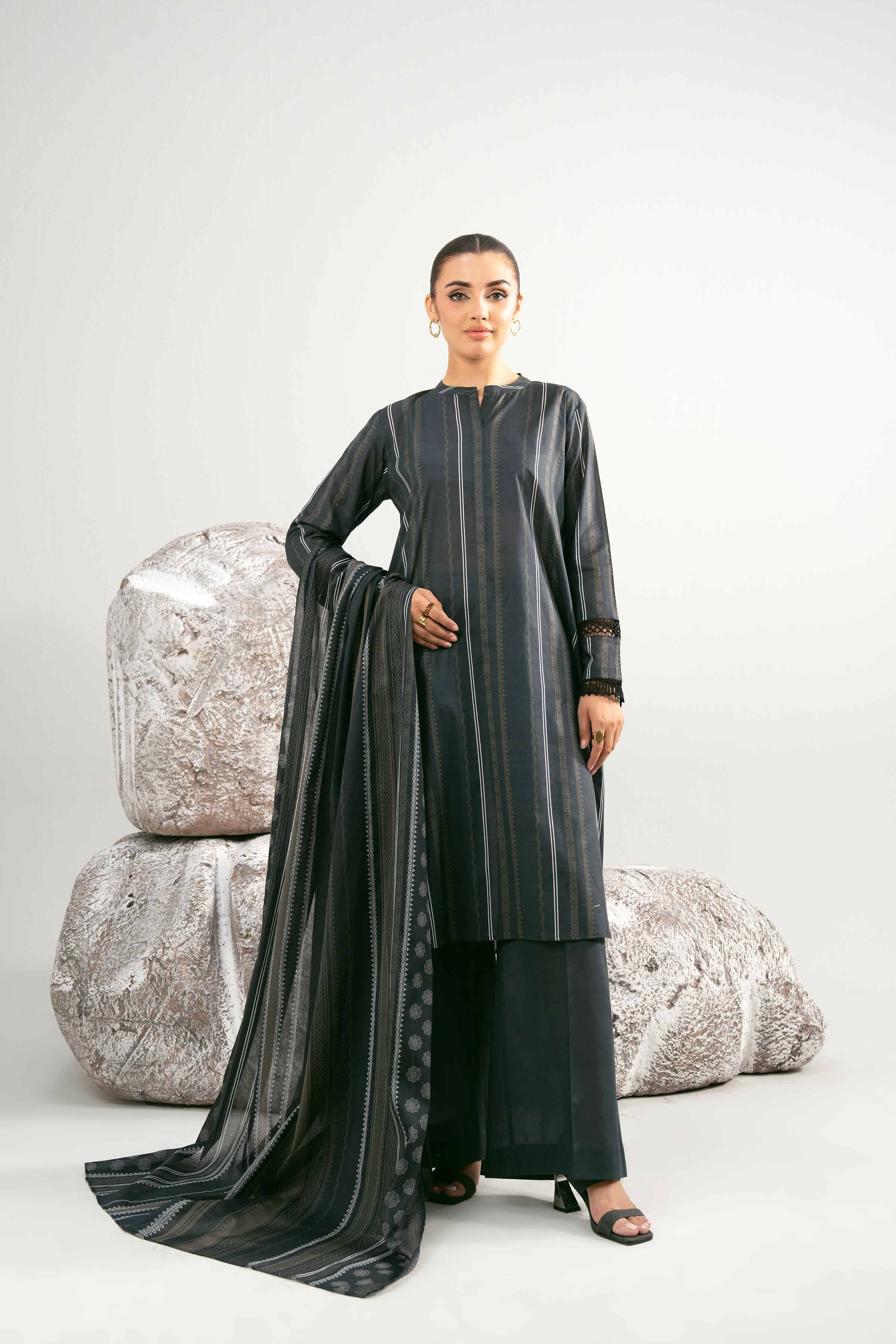 3 Piece - Printed Suit - 42502022 for Women - Unstitched Collection | Nishat | Shop Online