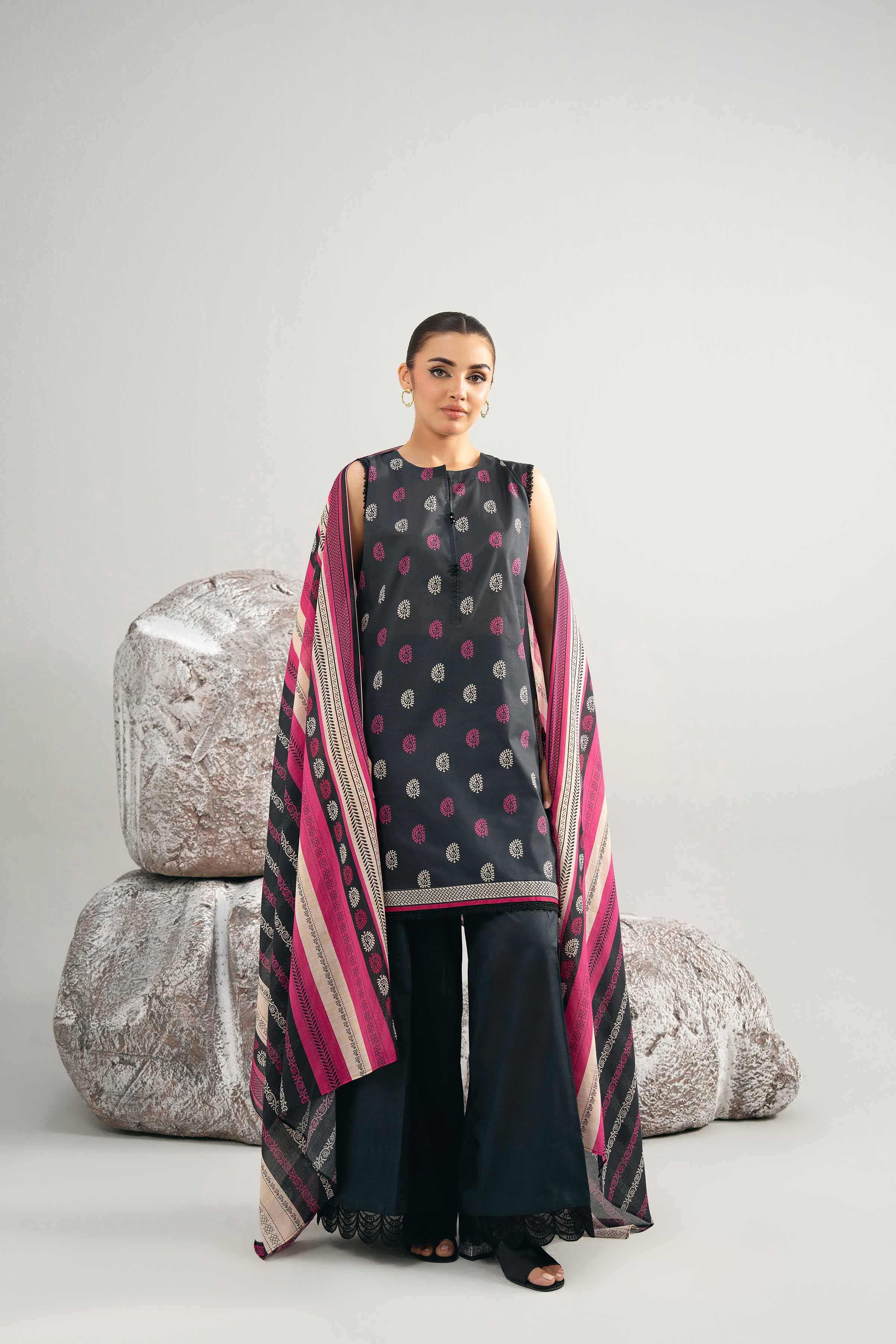 3 Piece - Printed Suit - 42502023 for Women - Unstitched Collection | Nishat | Shop Online