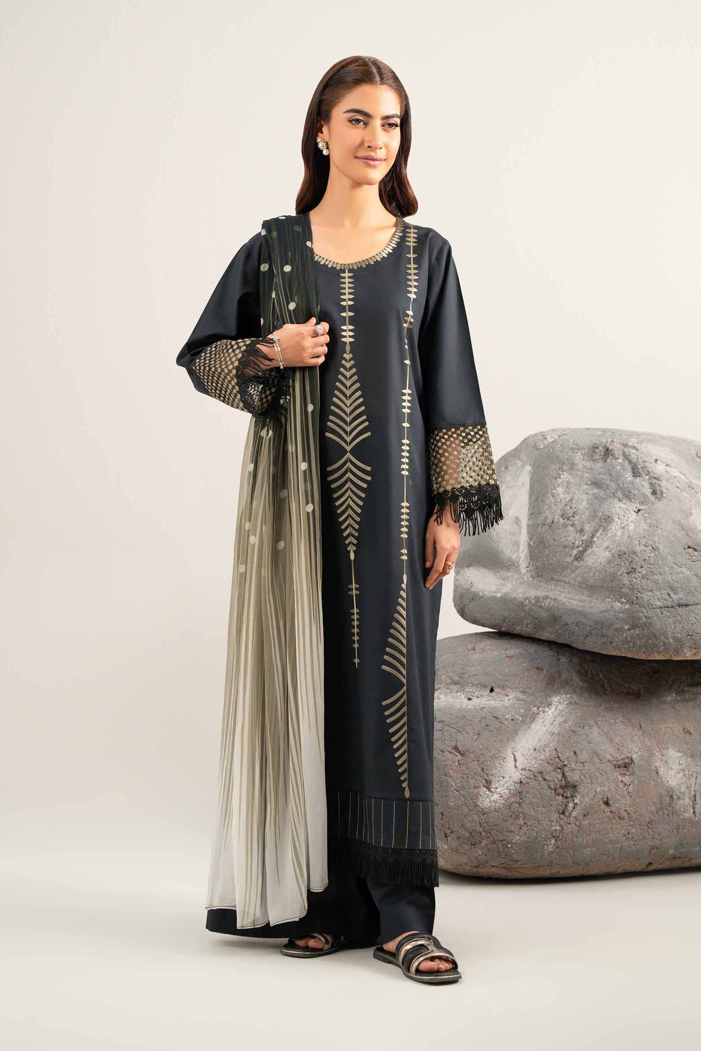 3 Piece - Dyed Printed Embroidered Suit - 42502025 for Women - Unstitched Collection | Nishat | Shop Online