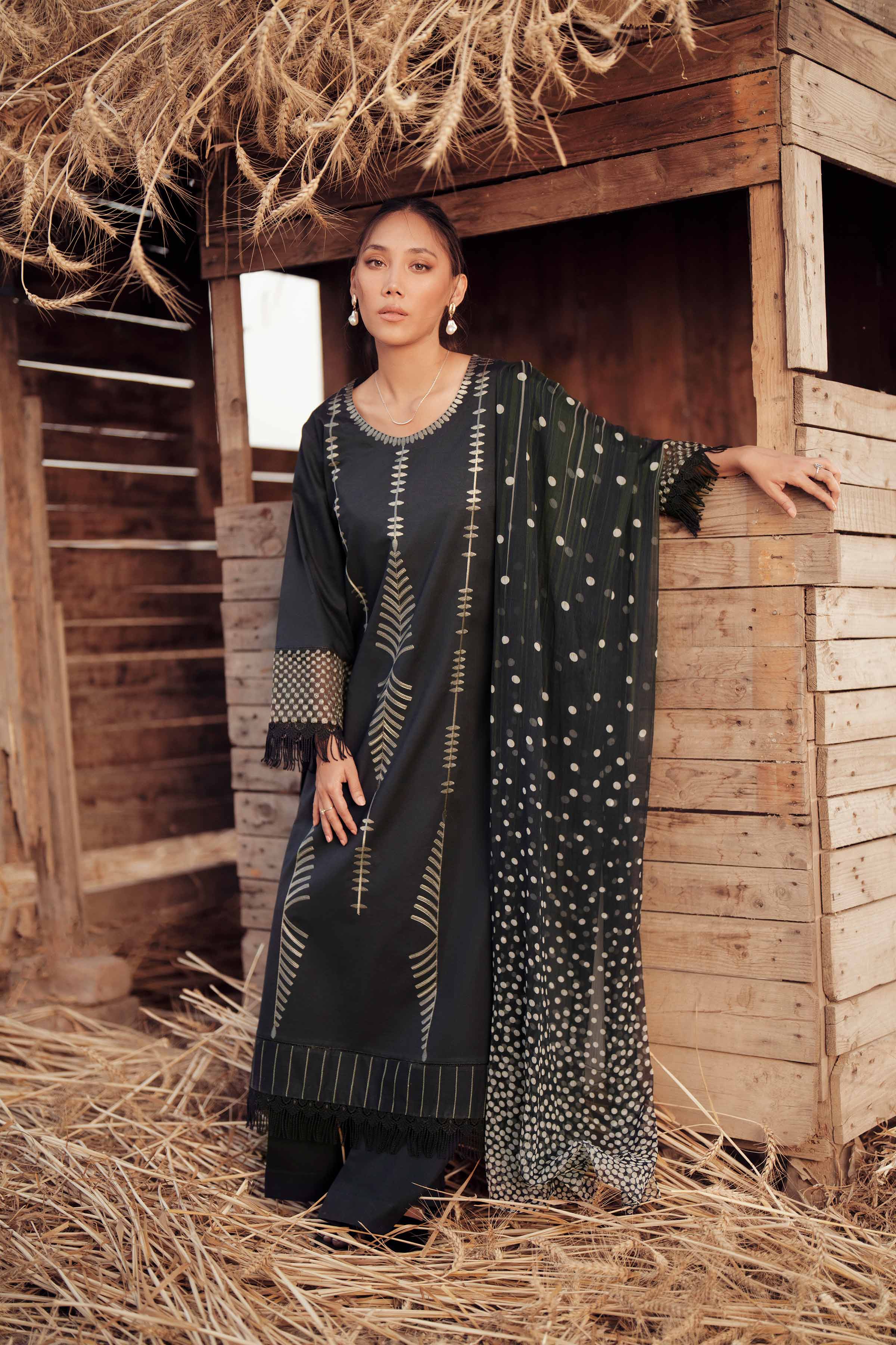 3 Piece - Dyed Printed Embroidered Suit - 42502025 for Women - Unstitched Collection | Nishat | Shop Online
