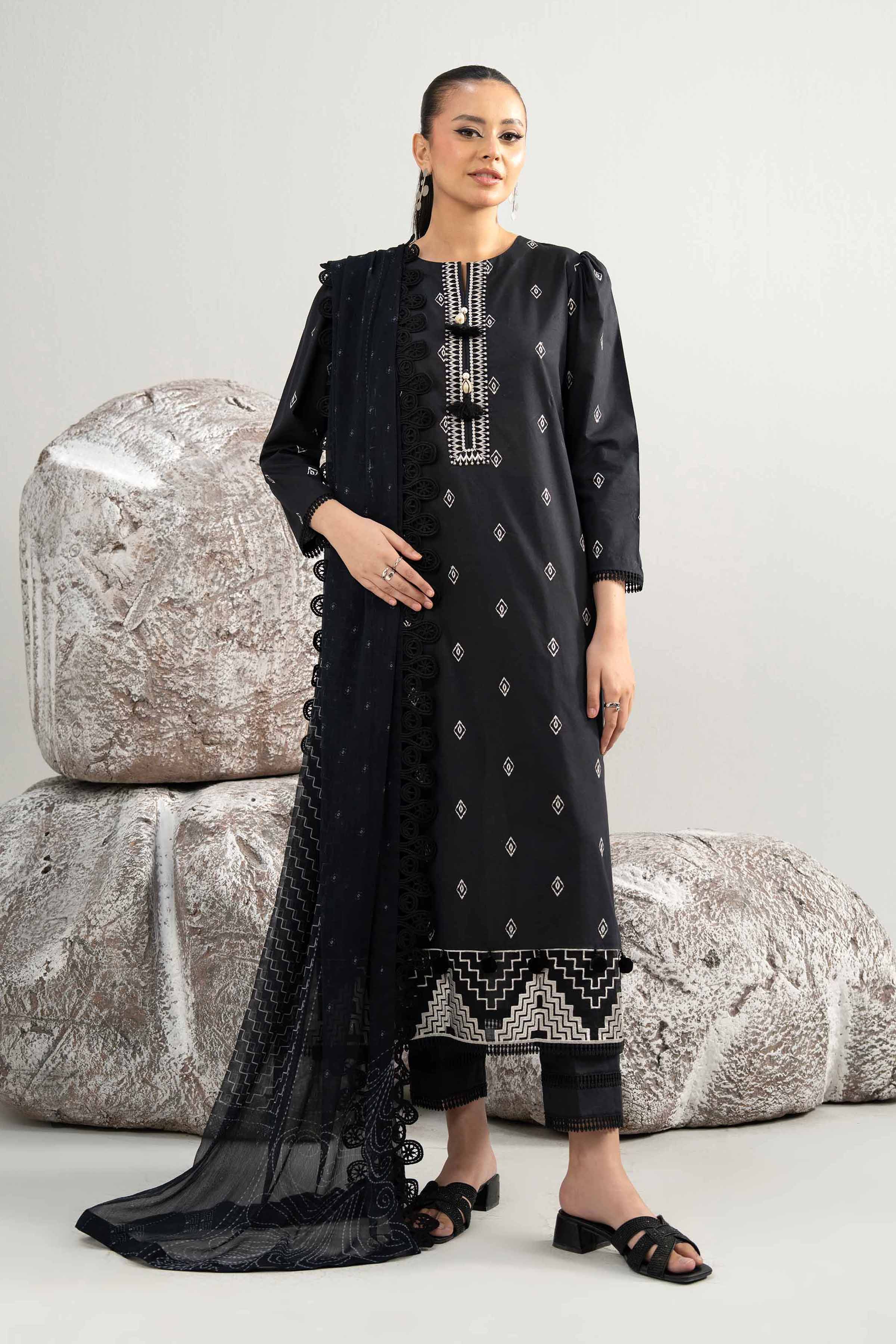 3 Piece - Dyed Printed Embroidered Suit - 42502027 for Women - Unstitched Collection | Nishat | Shop Online