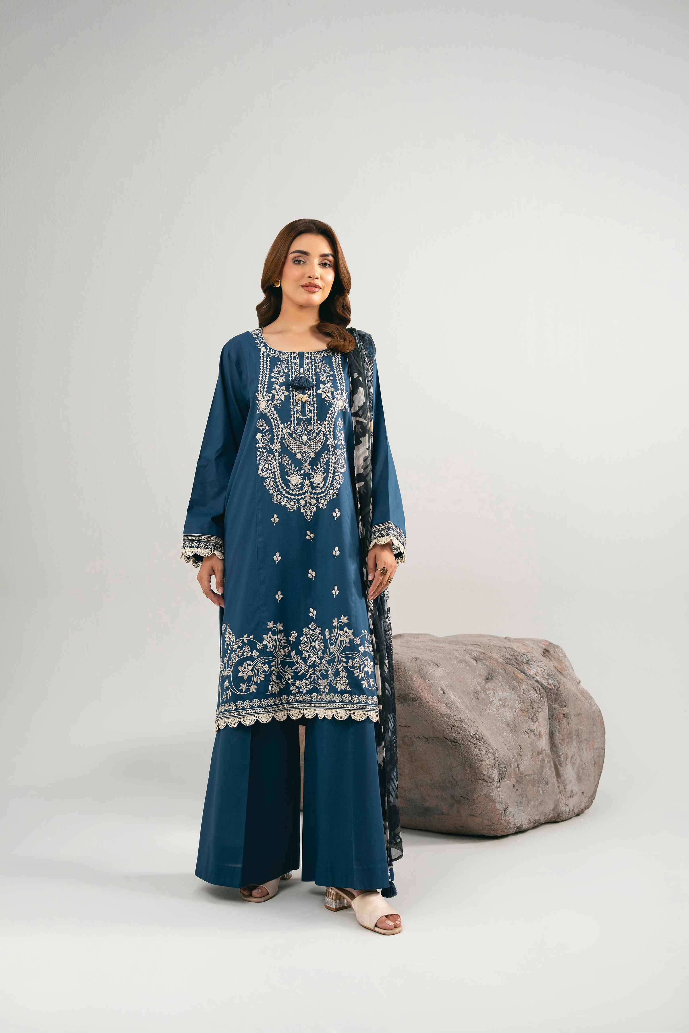 3 Piece - Dyed Printed Embroidered Suit - 42502028 for Women - Unstitched Collection | Nishat | Shop Online