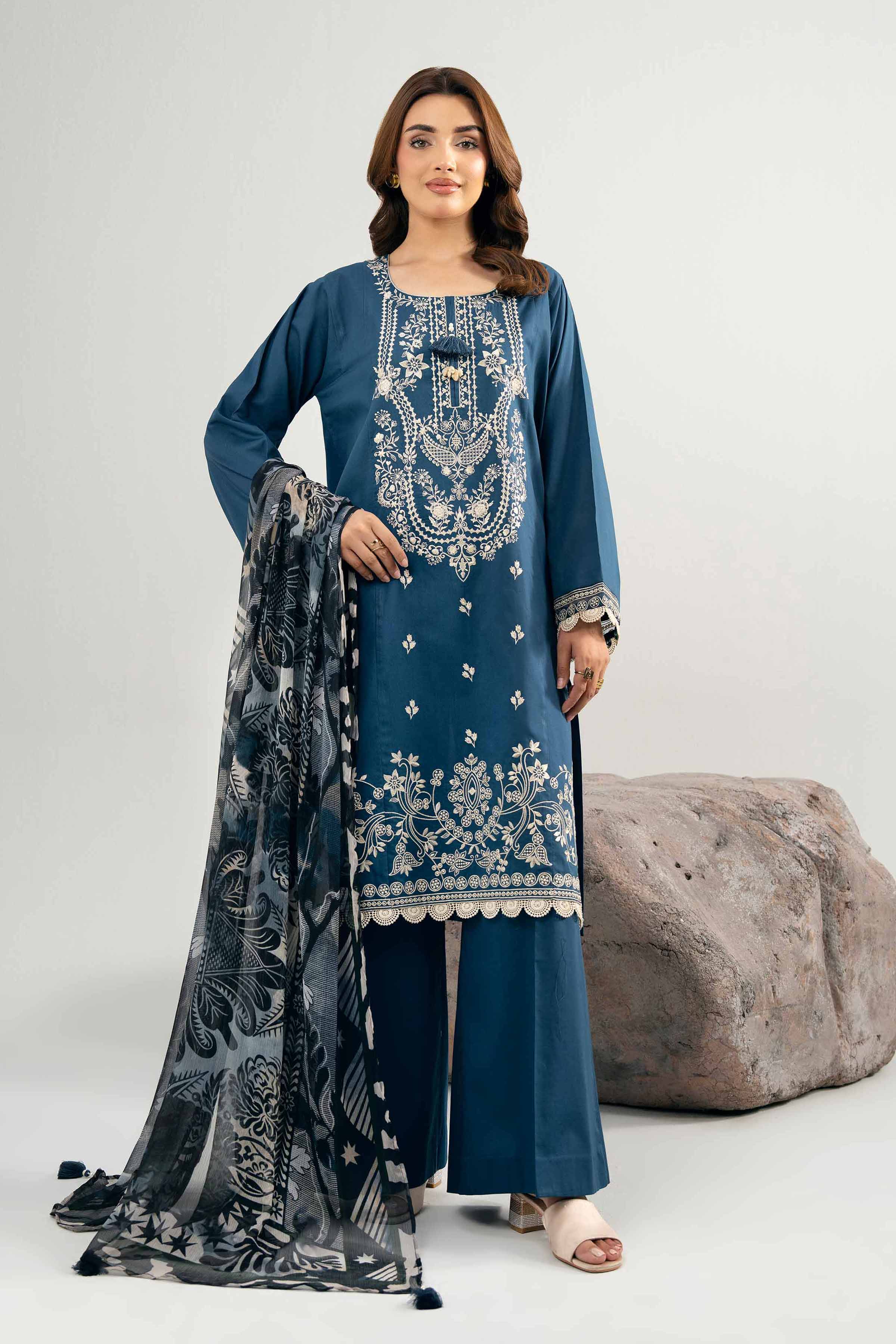 3 Piece - Dyed Printed Embroidered Suit - 42502028 for Women - Unstitched Collection | Nishat | Shop Online