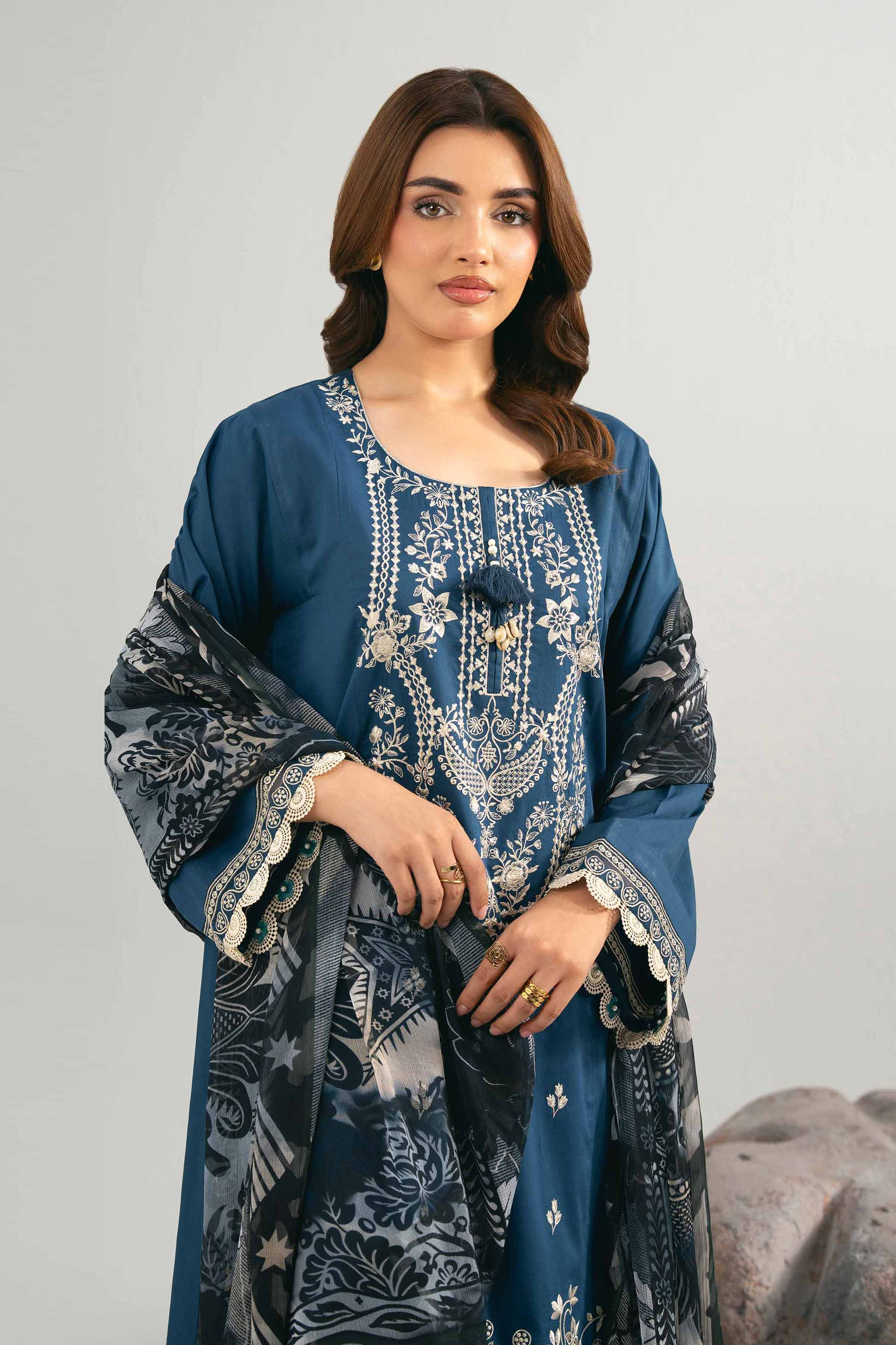3 Piece - Dyed Printed Embroidered Suit - 42502028 for Women - Unstitched Collection | Nishat | Shop Online