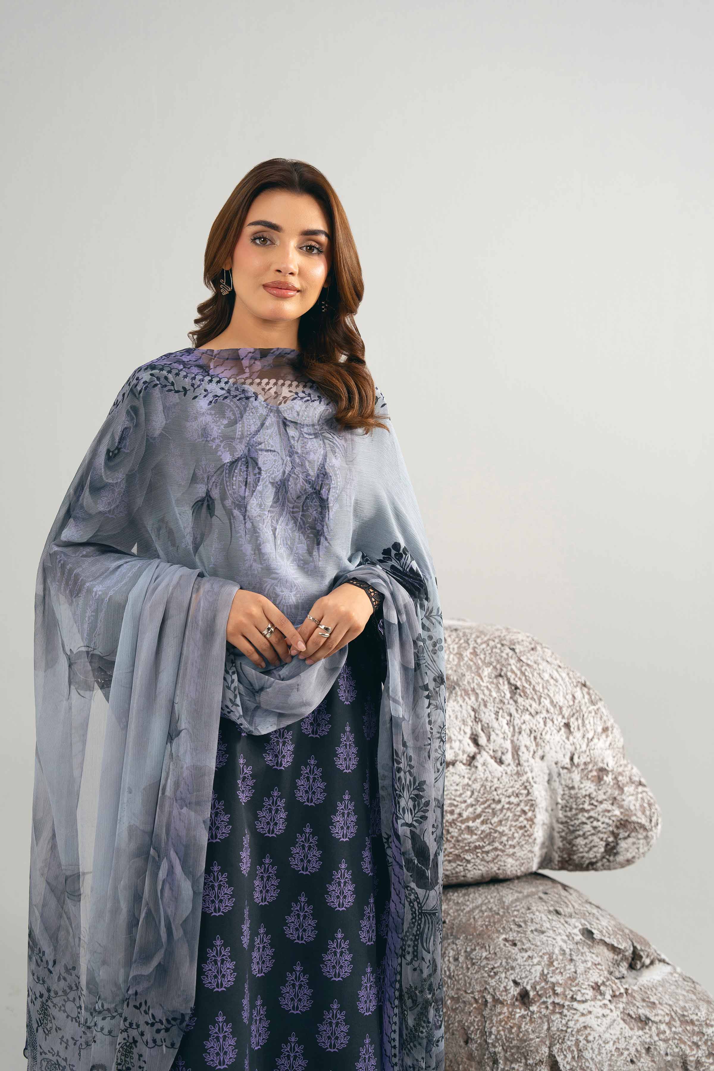 3 Piece - Printed Embroidered Suit - 42502029 for Women - Unstitched Collection | Nishat | Shop Online