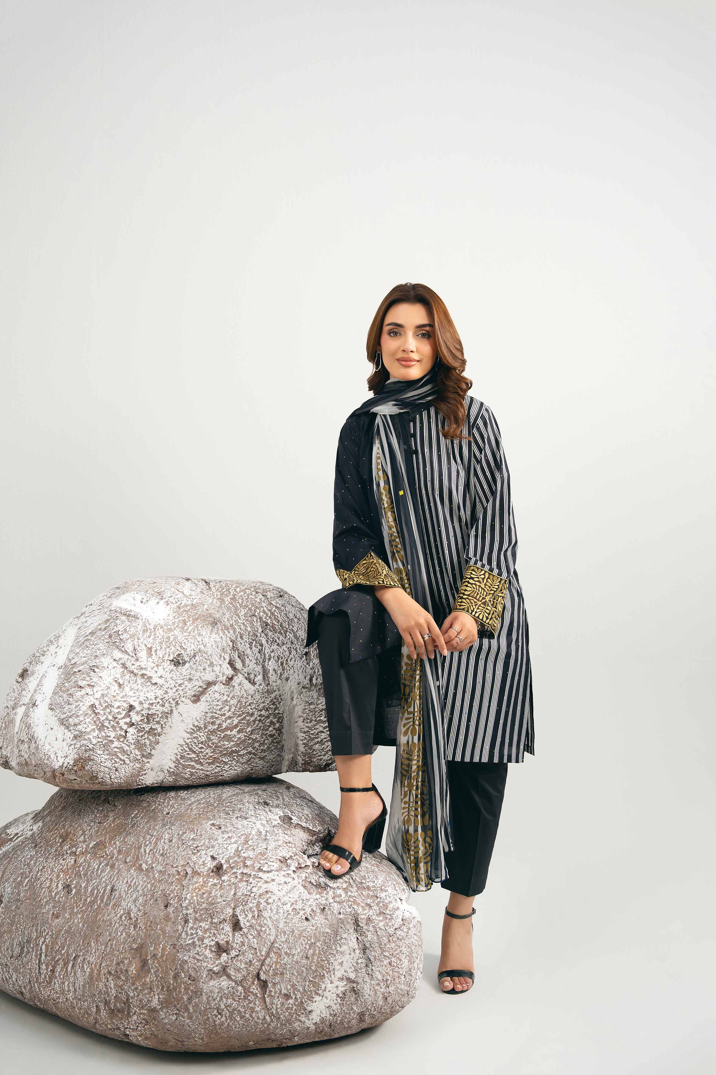 3 Piece - Printed Embroidered Suit - 42502030 for Women - Unstitched Collection | Nishat | Shop Online